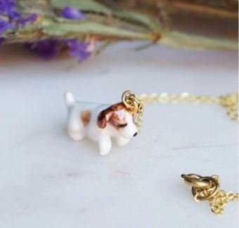 Puppy Porcelain Necklace