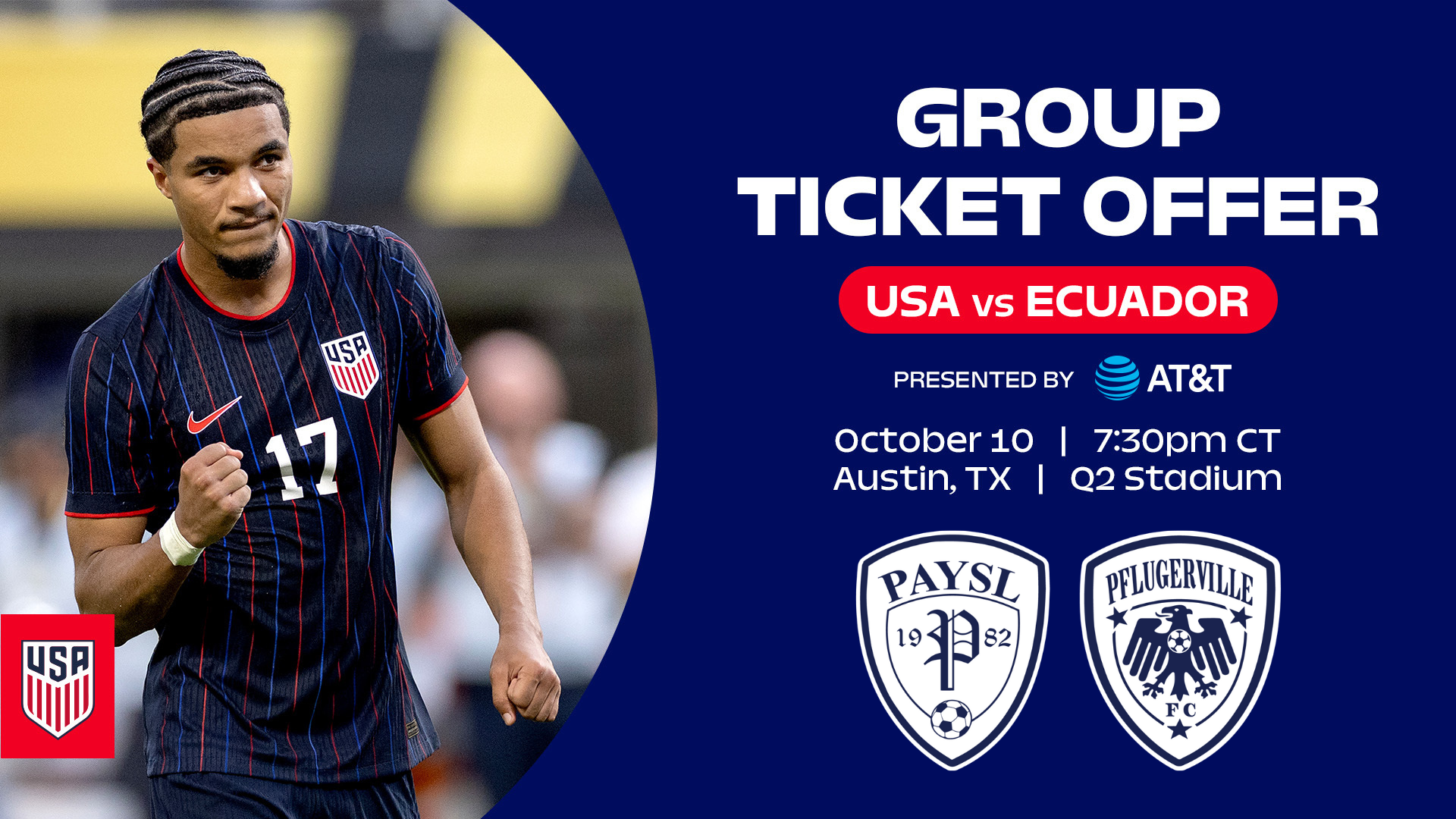 Catch the USMNT vs Ecuador and Support PFC Financial Aid