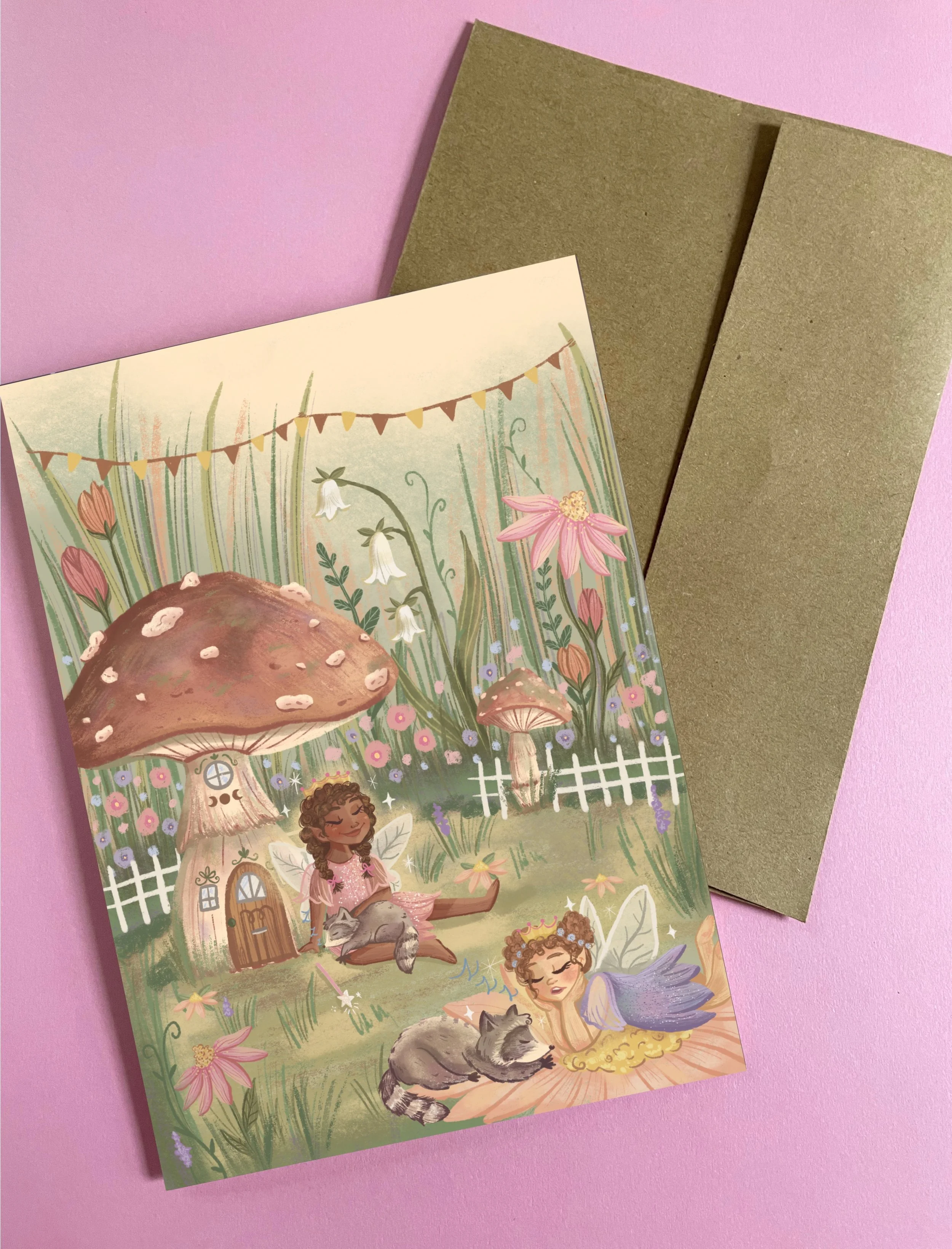 Fairy Sleepyland greeting card