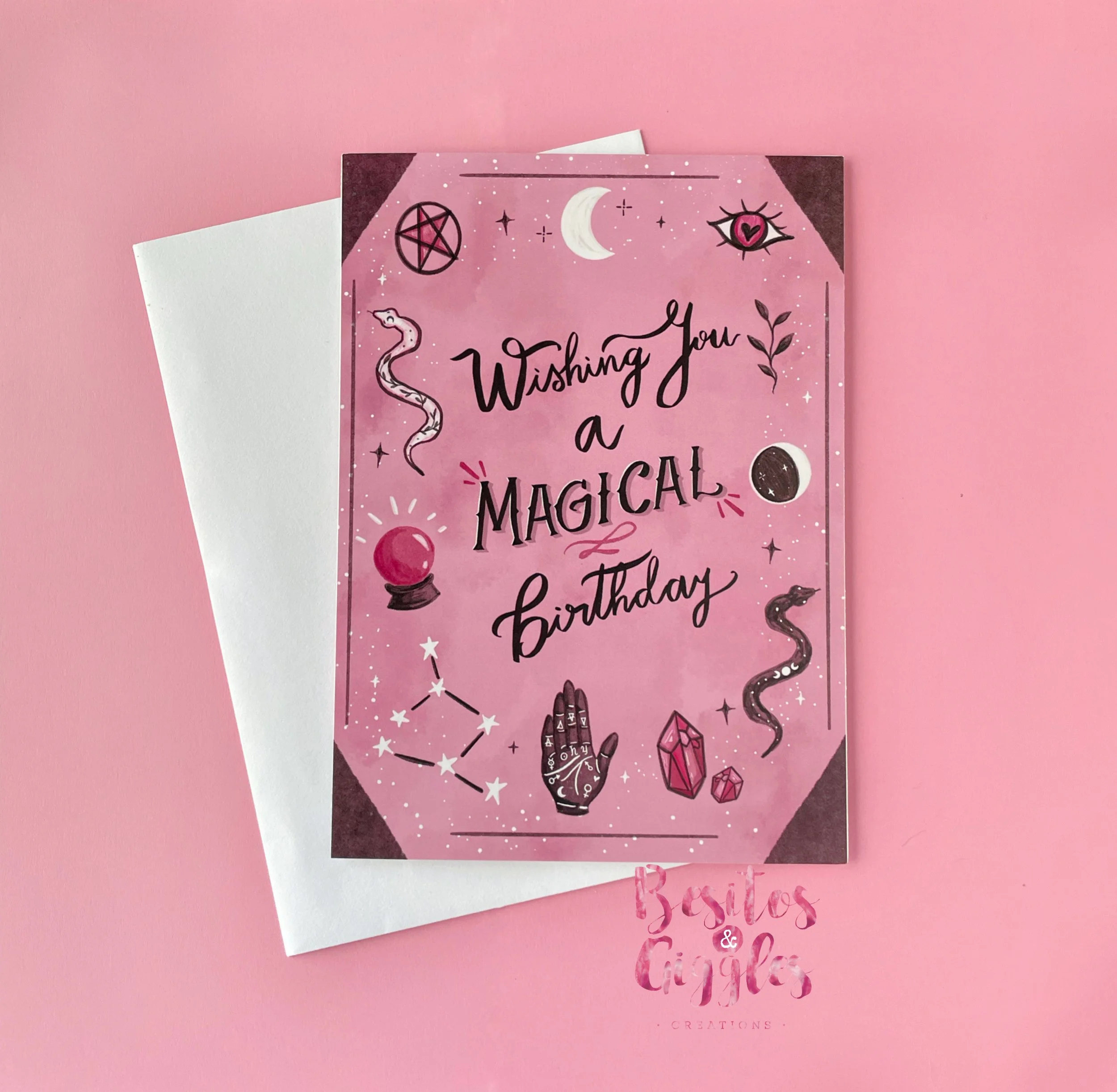 Pink Magical Birthday Greeting Card