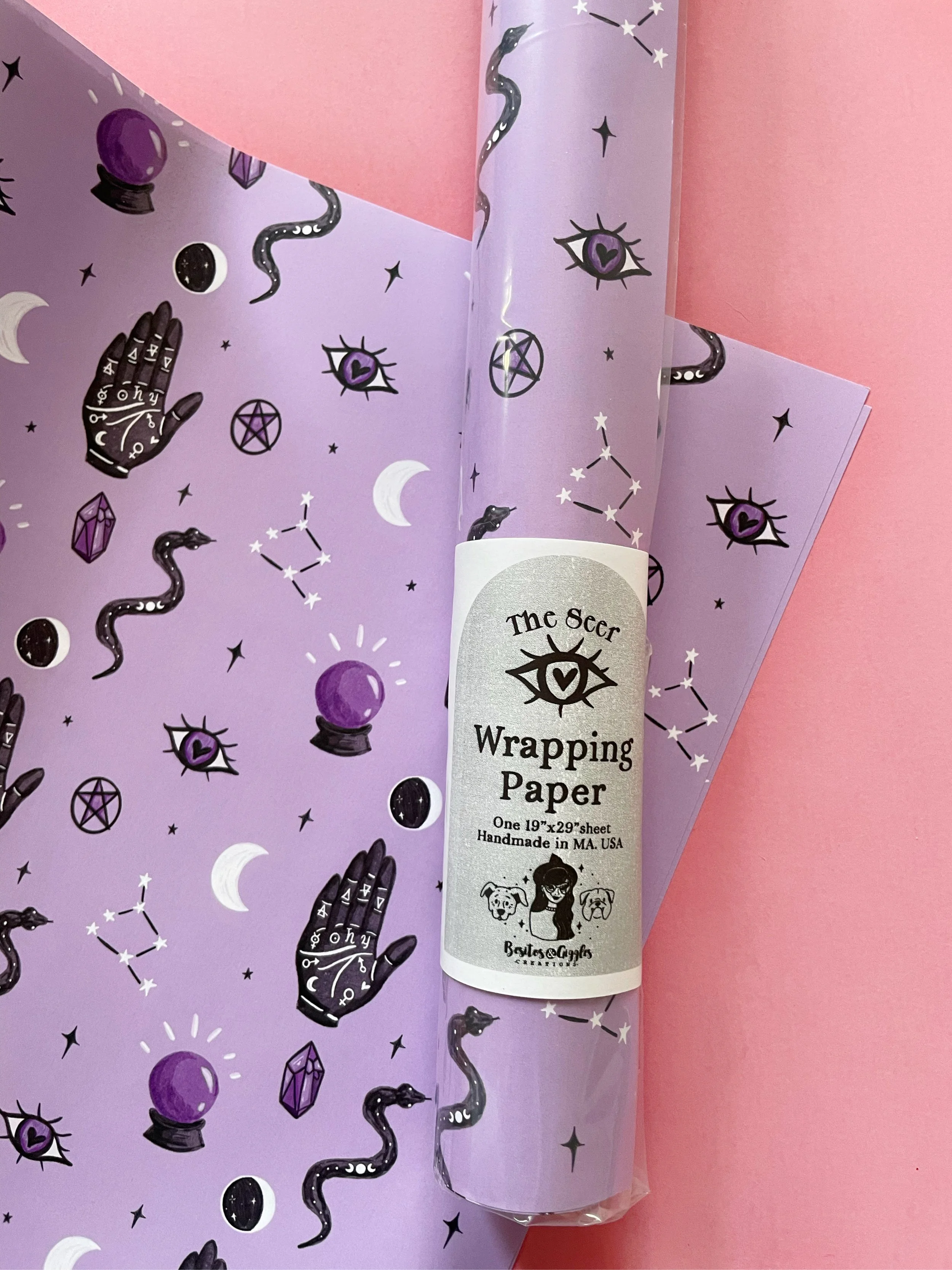 The Seer Purple Wrapping Paper