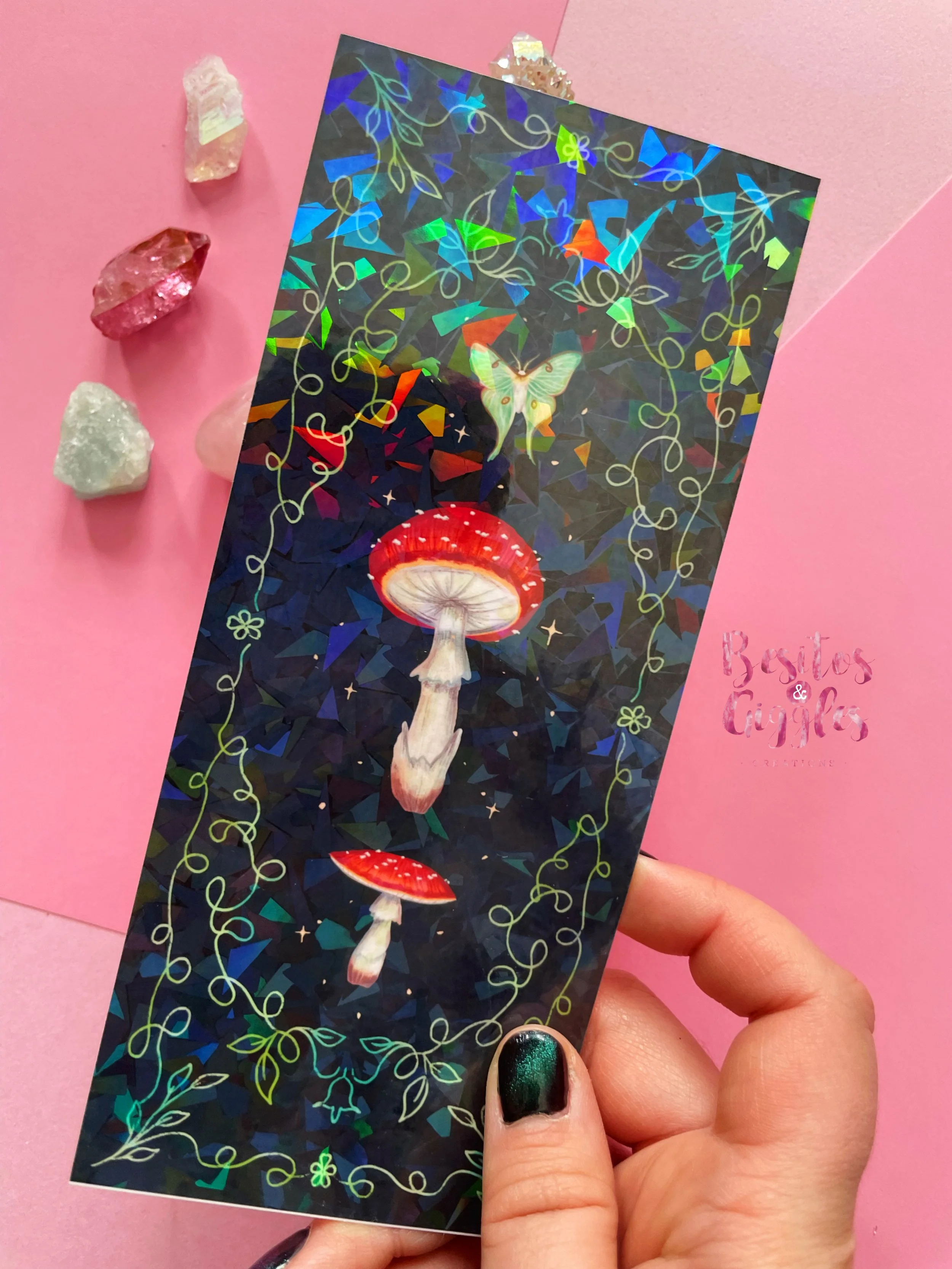 Amanita Muscaria Holographic Bookmark