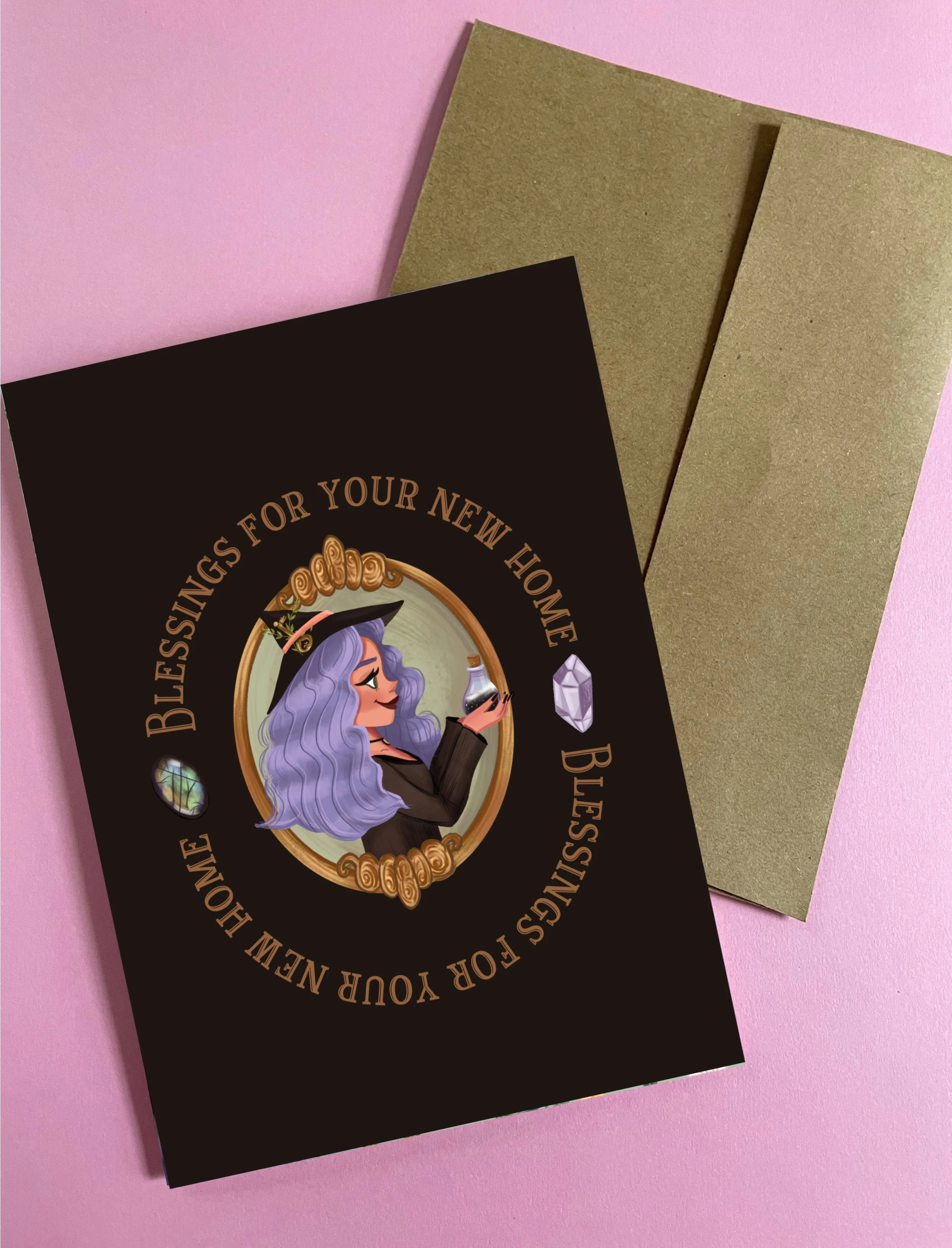 Blessings for your new home greeting card