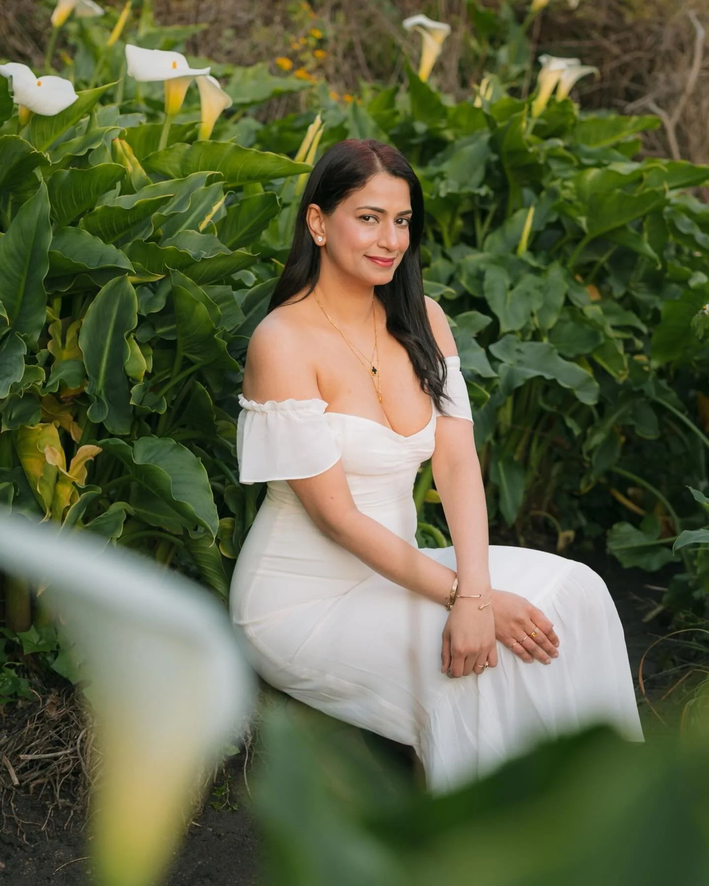 Swati and her mother were the sweetest, most adventurous duo for their recent session. Part of working along the coast is being flexible with Mother Nature. We had planned to do  their photos on the beach but it was closed due to high tides. Their fl