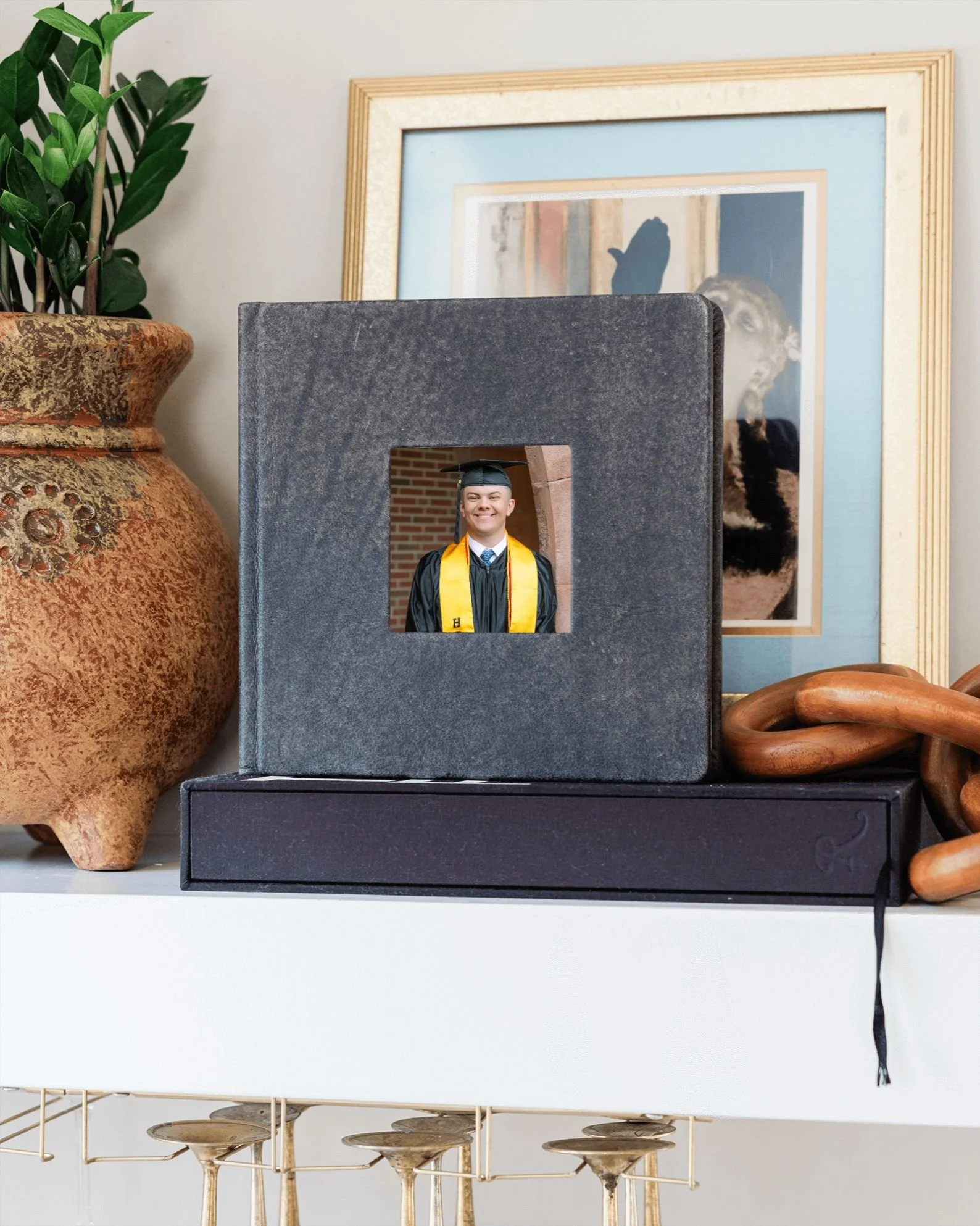 A photo album of a senior photos in Tampa, FL.