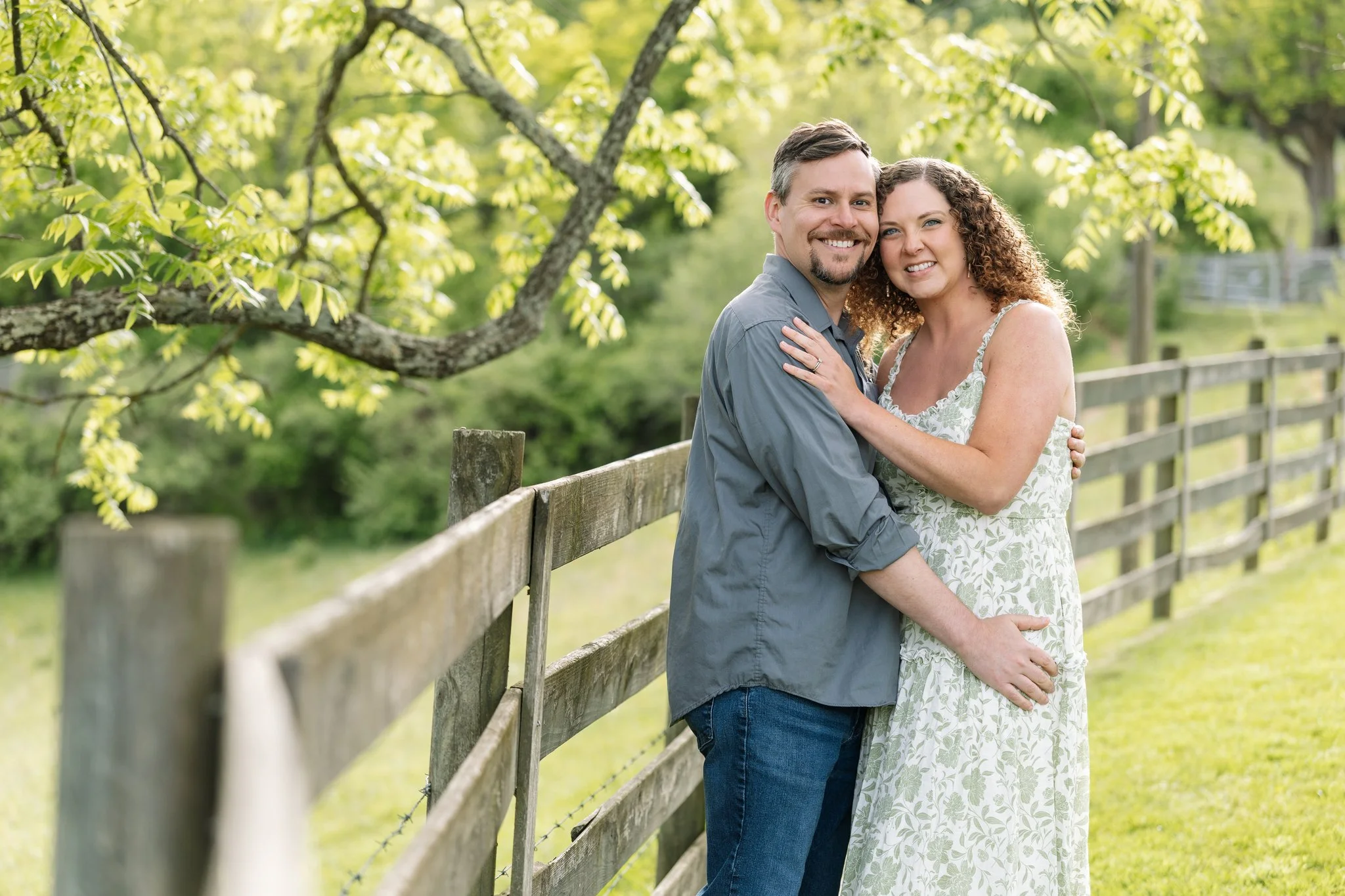 A photo of a couple embracing for a Tampa, FL anniversary photo session