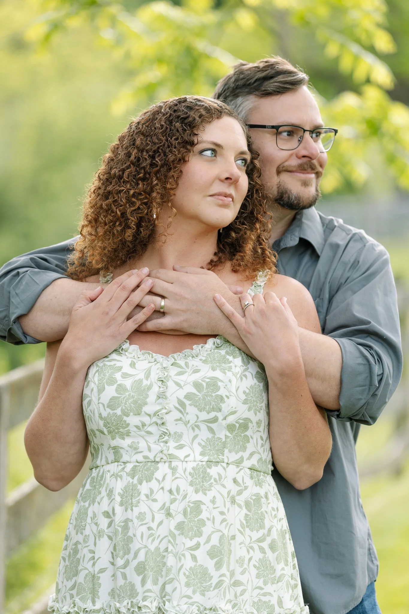 A photo of a couple embracing for a Tampa, FL anniversary photo session