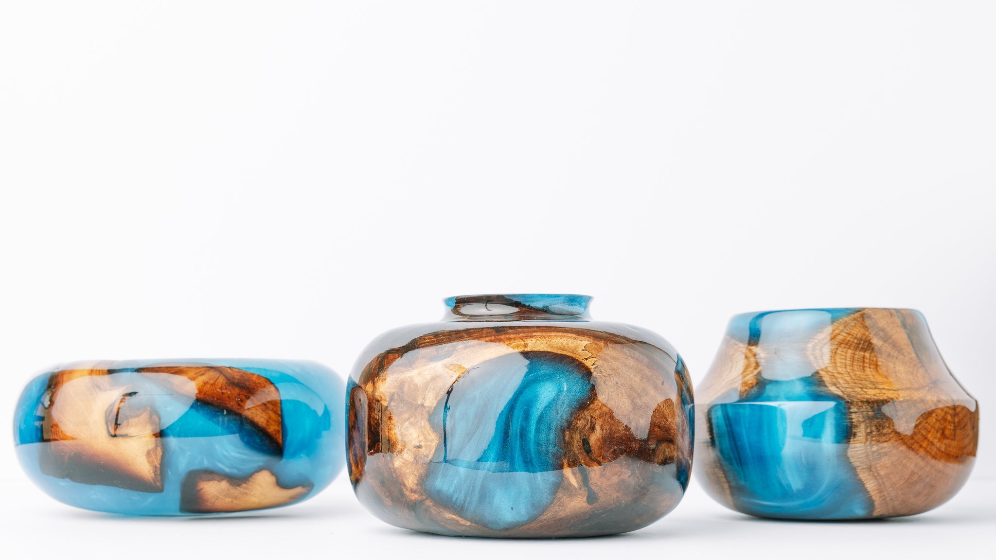 A product photo of a handmade wooden bowl for a Tampa, FL product photography session