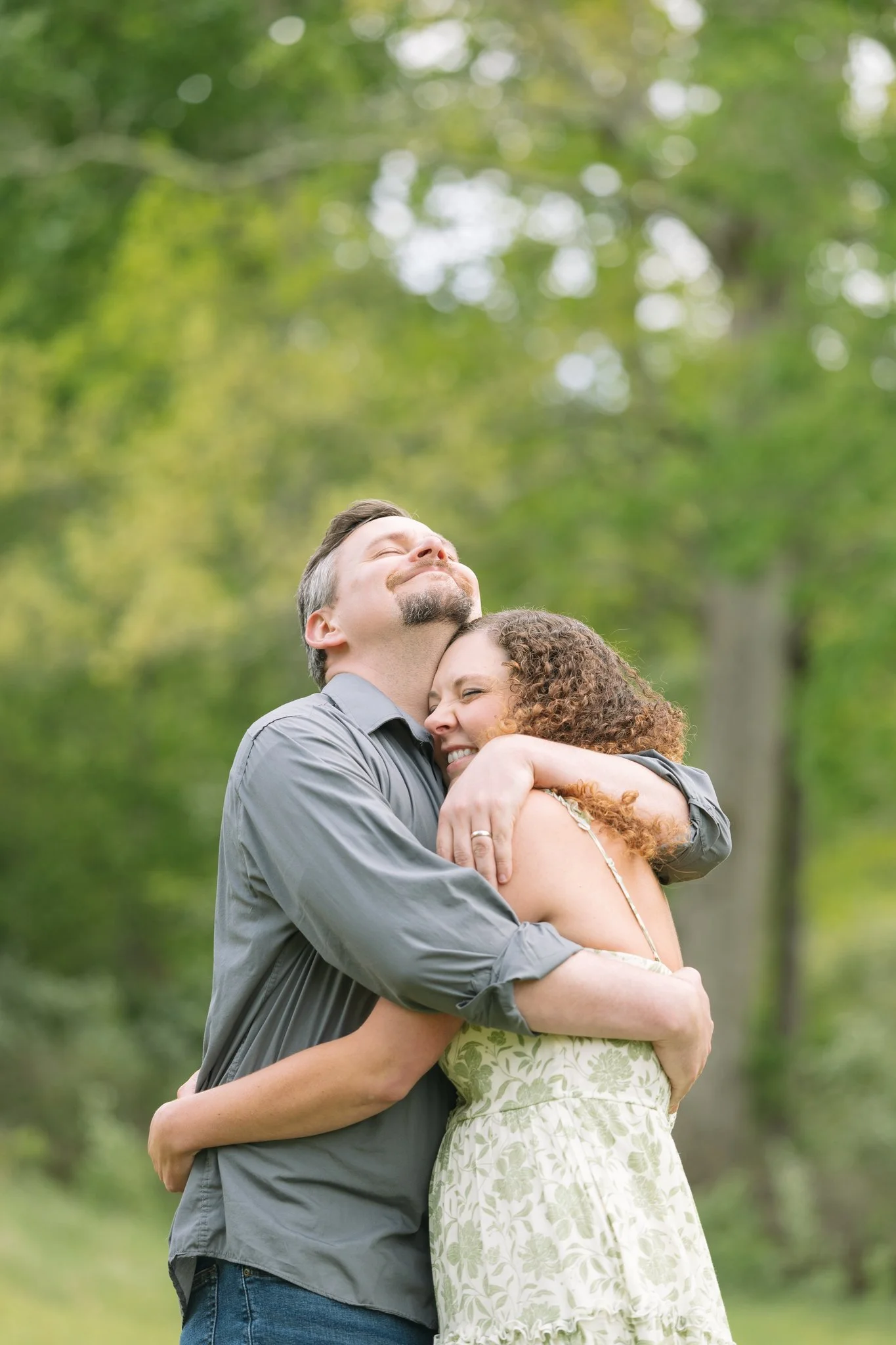 A couple embracing for a Tampa, FL couples photo session