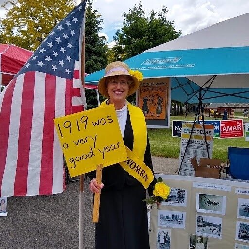 Genesee 2019 Mary Jo suffragette.jpg