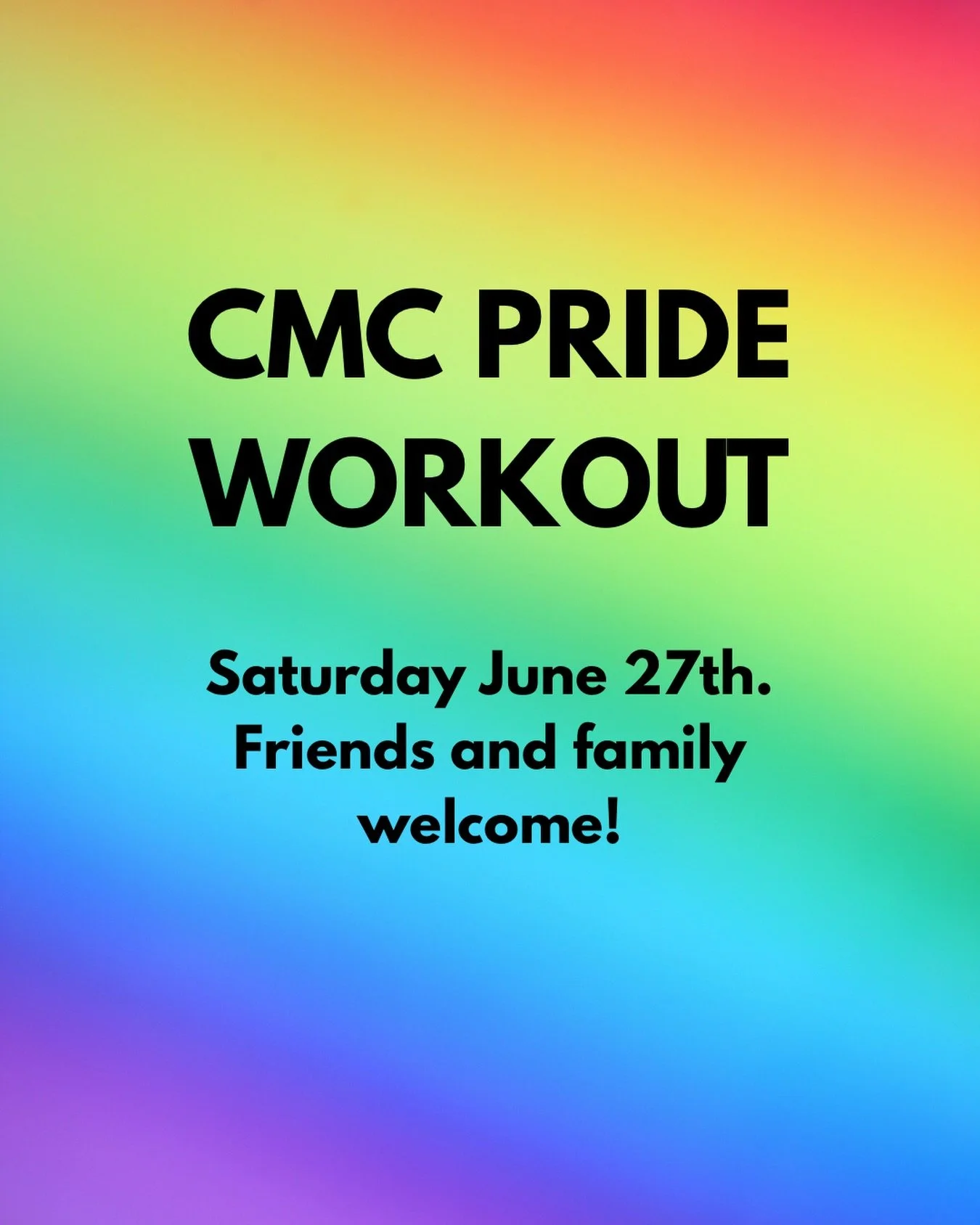 Happy Pride Month!

Come celebrate our LGBTQA+ community with a special workout on Saturday 27th June.

Friends and family welcome 🌈 💕✨

Keep an eye out for class timings closer to the date. 📅 

#pride #pridemonth #crossfit