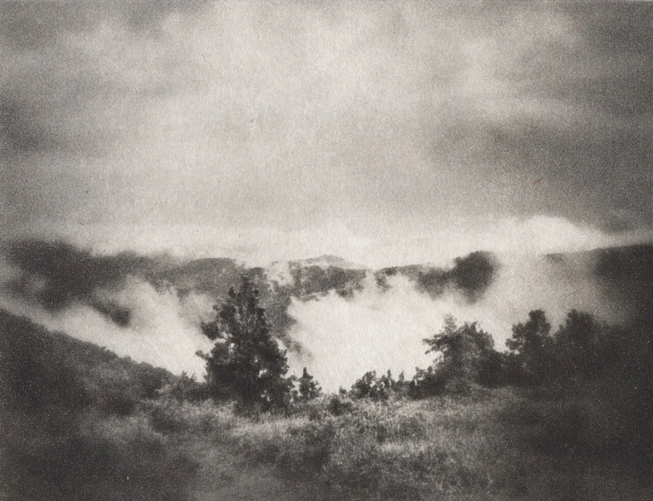 Rock Castle Gorge Overlook, Floyd, VA | Photopolymer Gravure | 2020