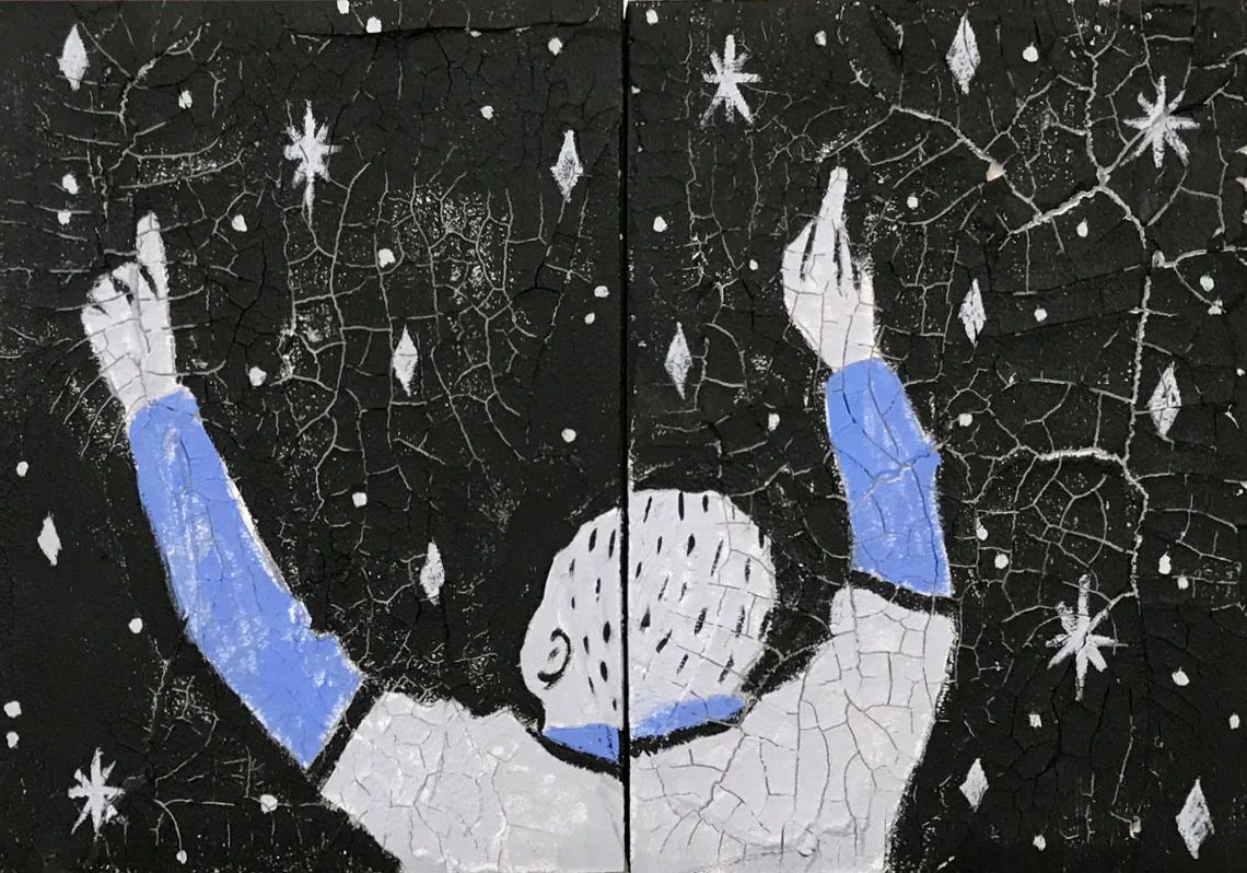 ALL FOR YOU 2017 // Acrylic on Wood Panel // 5 x 7 Inches 2/2