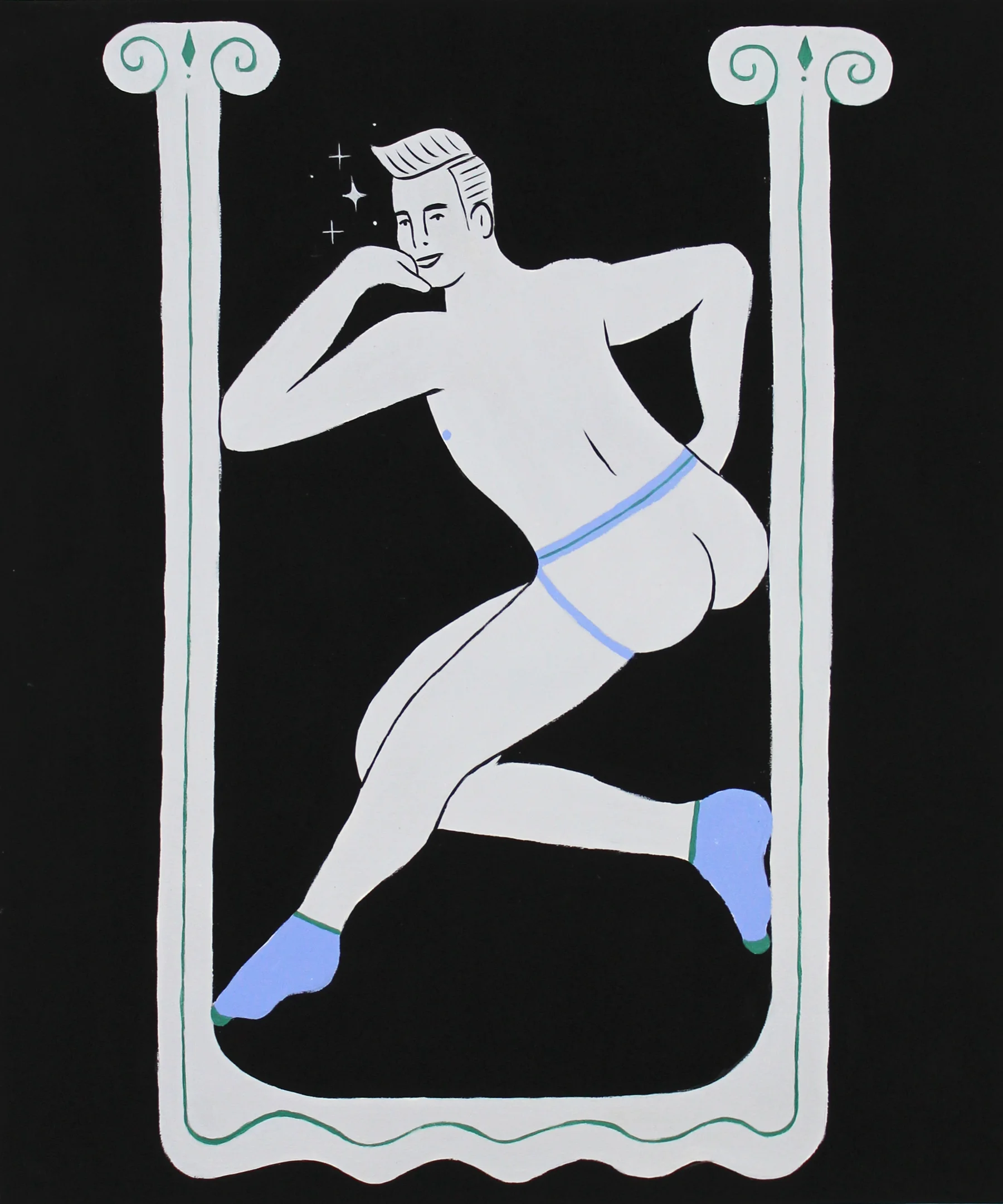 TIGHT SQUEEZE // Acrylic on Paper // 14 x 17 Inches$425 USD + Shipping/Handling