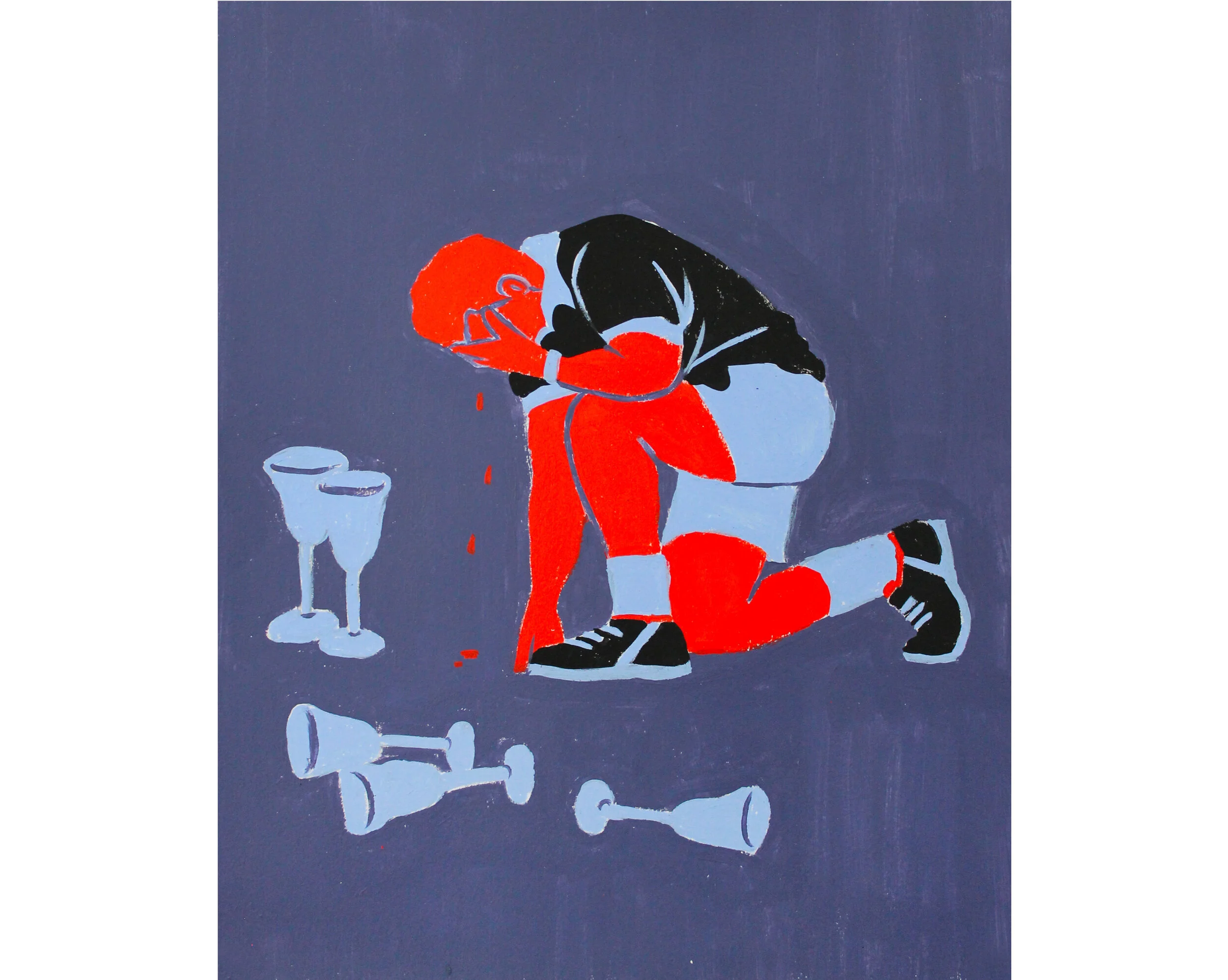 5 OF CUPS BRO  // Acrylic on Paper // 8 x 10 Inches$225 USD + Shipping/Handling