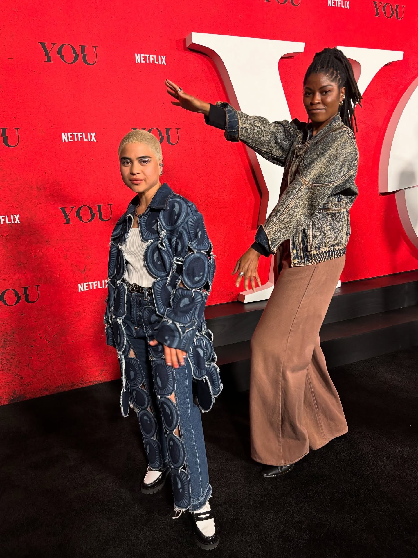 Me and @b_intheworld_ at their premiere red carpet for @younetflix season 5! So proud of how they pulled off this look 🤩🙌🏾