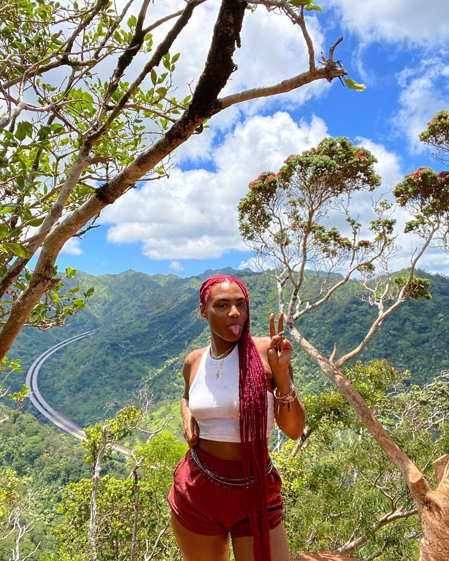 Took some time off to follow my intuition. Ended up way up here. 🥰✨💫☀️
#newyorkbraider
.
.
.
.
.
 #nycbraids #hawaii #blackbeauty #protectivestyles #vacationhair #naturalhairdaily #knotlessboxbraids #travelnoire #tressesofsoleil #jumboknotlessbraid