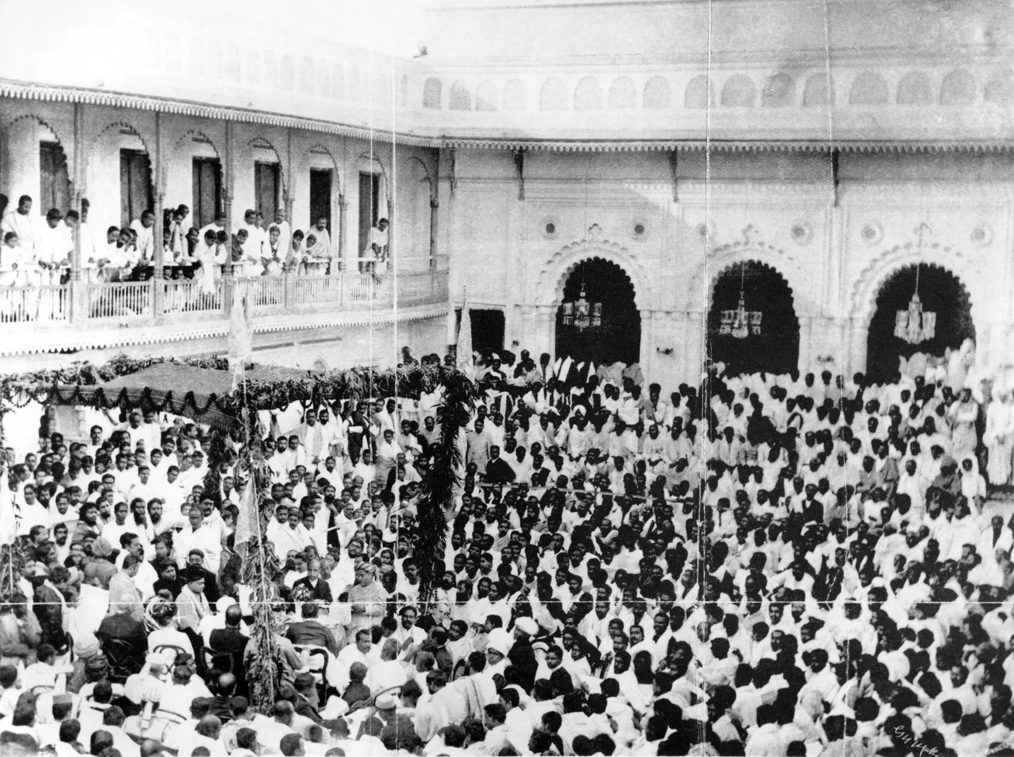 (#60) Kolkata, February 28, 1897. This photo was taken at a public reception held at the residence of Rajah Sir Radhakanta Deb Bahadur.