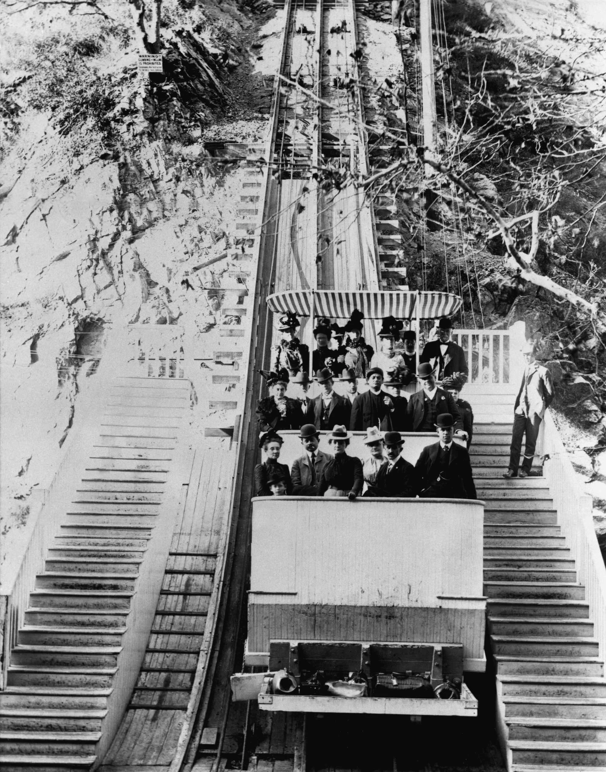 (#83) Mount Lowe, California. January 1900. Swamiji, second row, fifth from left.