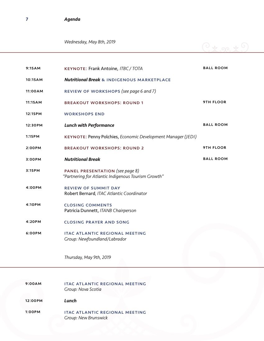 Agenda page.