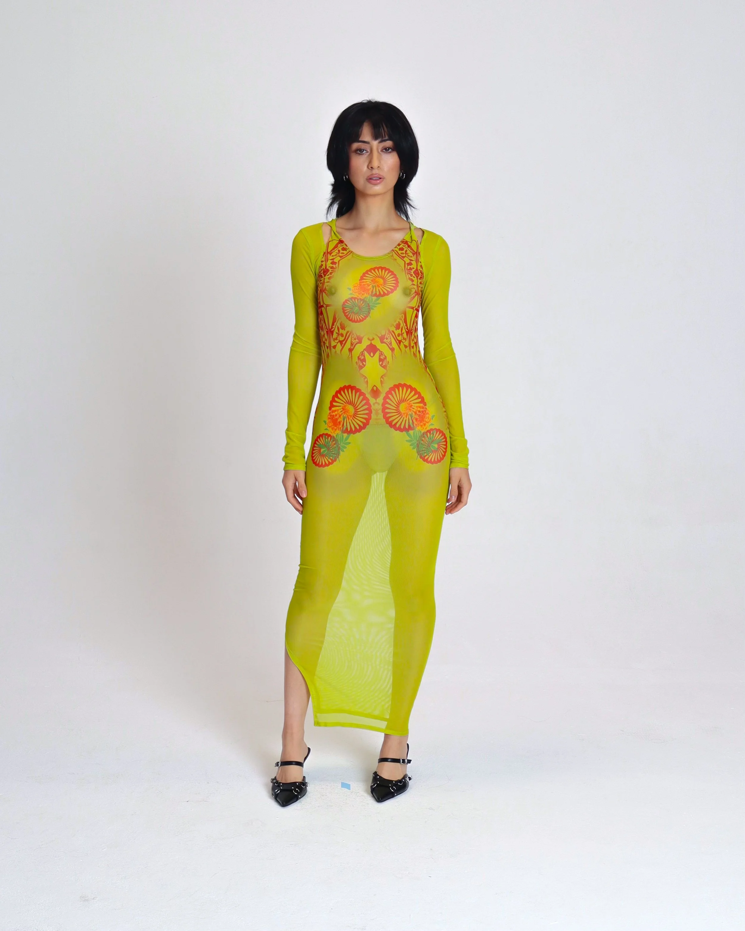 YELLOW CHAKRA MANDALA DRESS