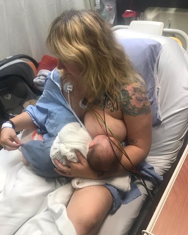 ⁣THE FIRST FORTY DAYS. ⠀
⠀
I wish I wasn&rsquo;t coming out of this transition in a hospital gown with a tube attached to my chest. I wish I hadn&rsquo;t gone to sleep more times than I can count without my babies or partner or dog, or even the loud 