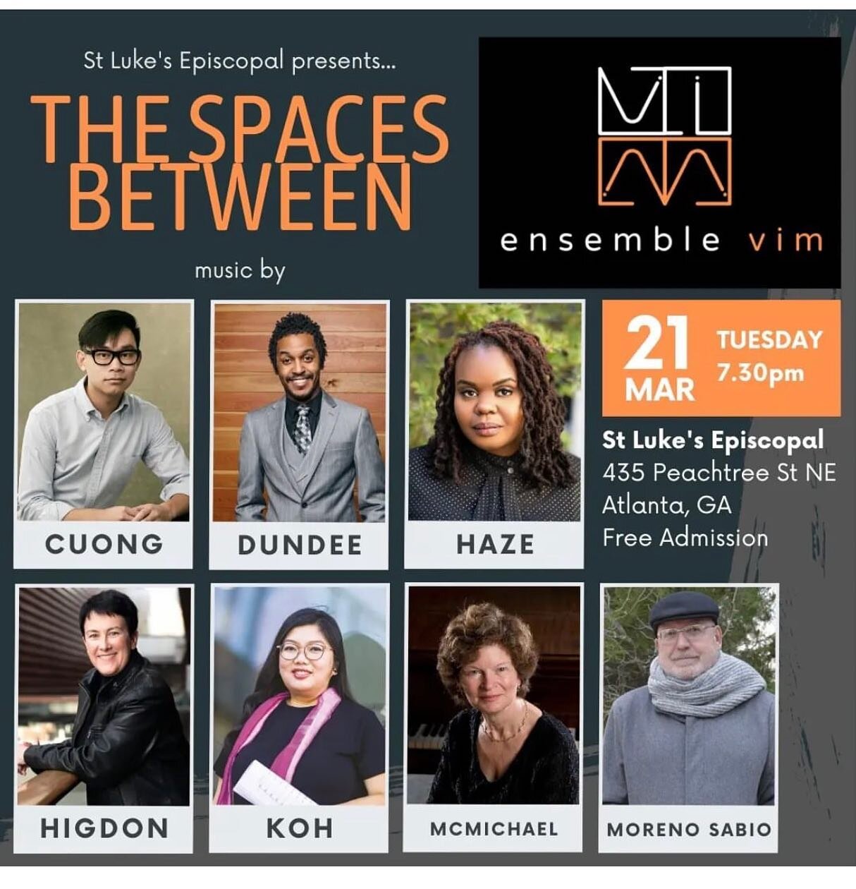 Q: Ashlee Haze when are you performing in Atlanta next?
A: This coming Tuesday with @ensemblevim 🥳

I&rsquo;ll be delivering poetic interludes alongside these brilliant musicians and composers at St. Luke&rsquo;s Tuesday, 3/21 @ 7:30pm Admission is 