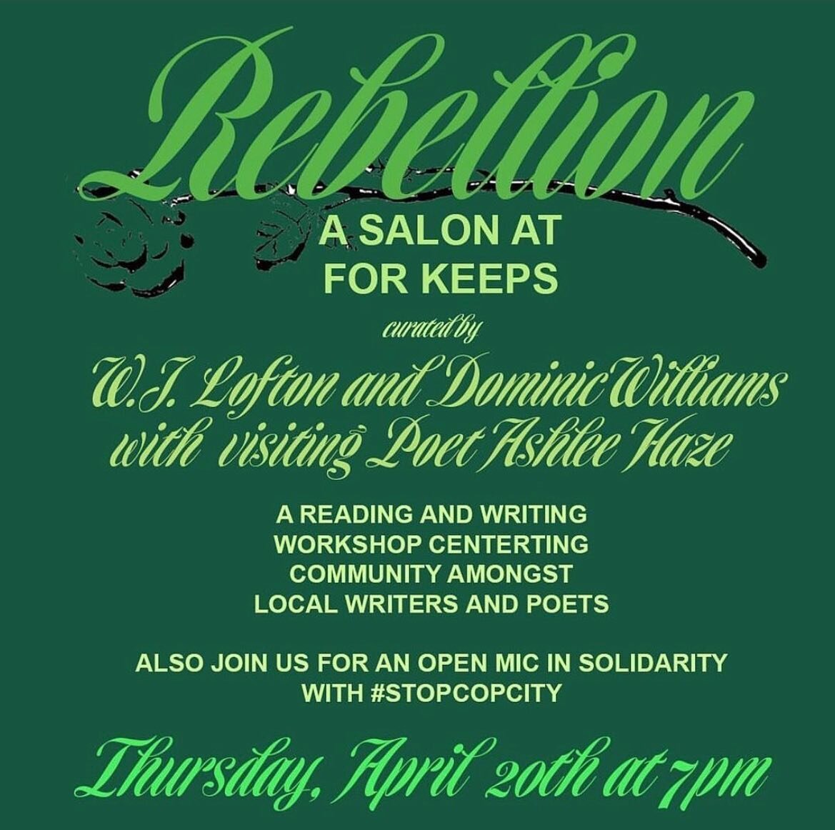 🌳It&rsquo;s four twenty and I&rsquo;m excited to be cultivating poems with @mrjamespoetry and @forkeepsbooks Join me tonight for a mini workshop centered on elevating our lived experiences and dreaming of an Afro future where liberation is the stand