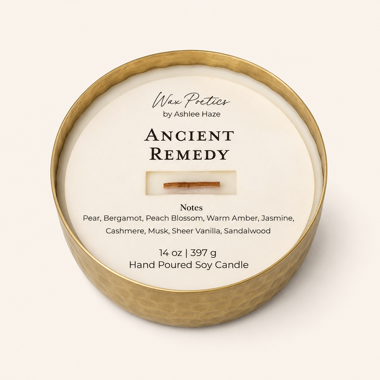 Wax Poetics Candle- Ancient Remedy (Vanilla & Amber)