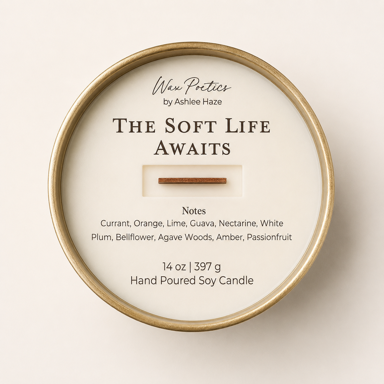 Wax Poetics Candle- The Soft Life Awaits (Guava & Passionfruit)