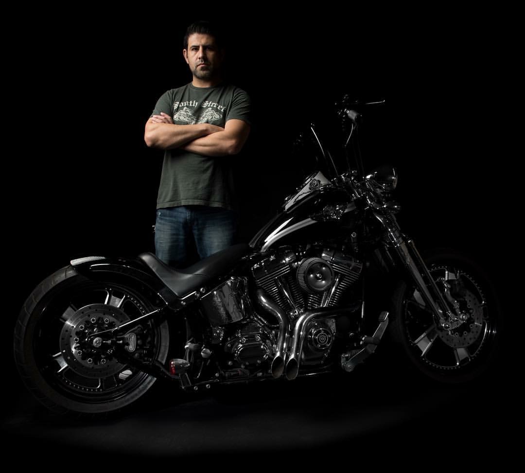 Self Portrait with my 2003 Harley Davidson Springer Softail