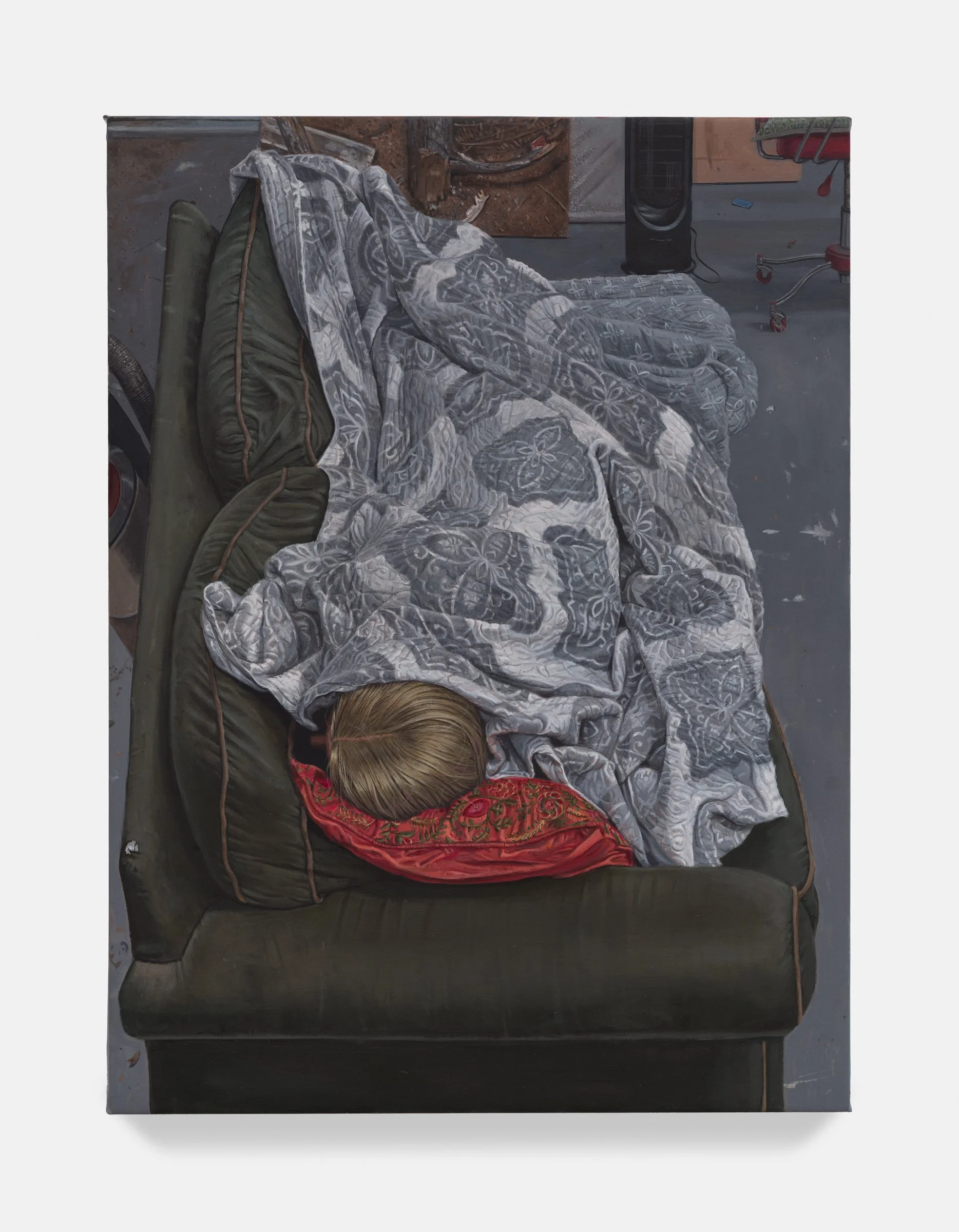 SCOTT MARVEL CASSIDY   Maria Asleep in The Studio,  2025, 40 x 30”. Oil on canvas.