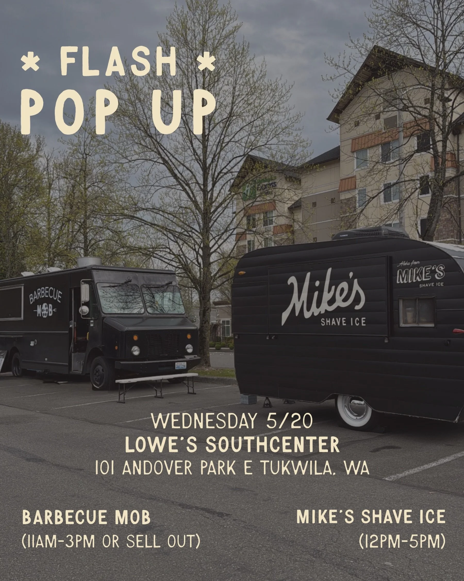 Taking some time off until the end of the month so we&rsquo;re doing a pop-up w/ our friends @barbecuemobtruck 🫡