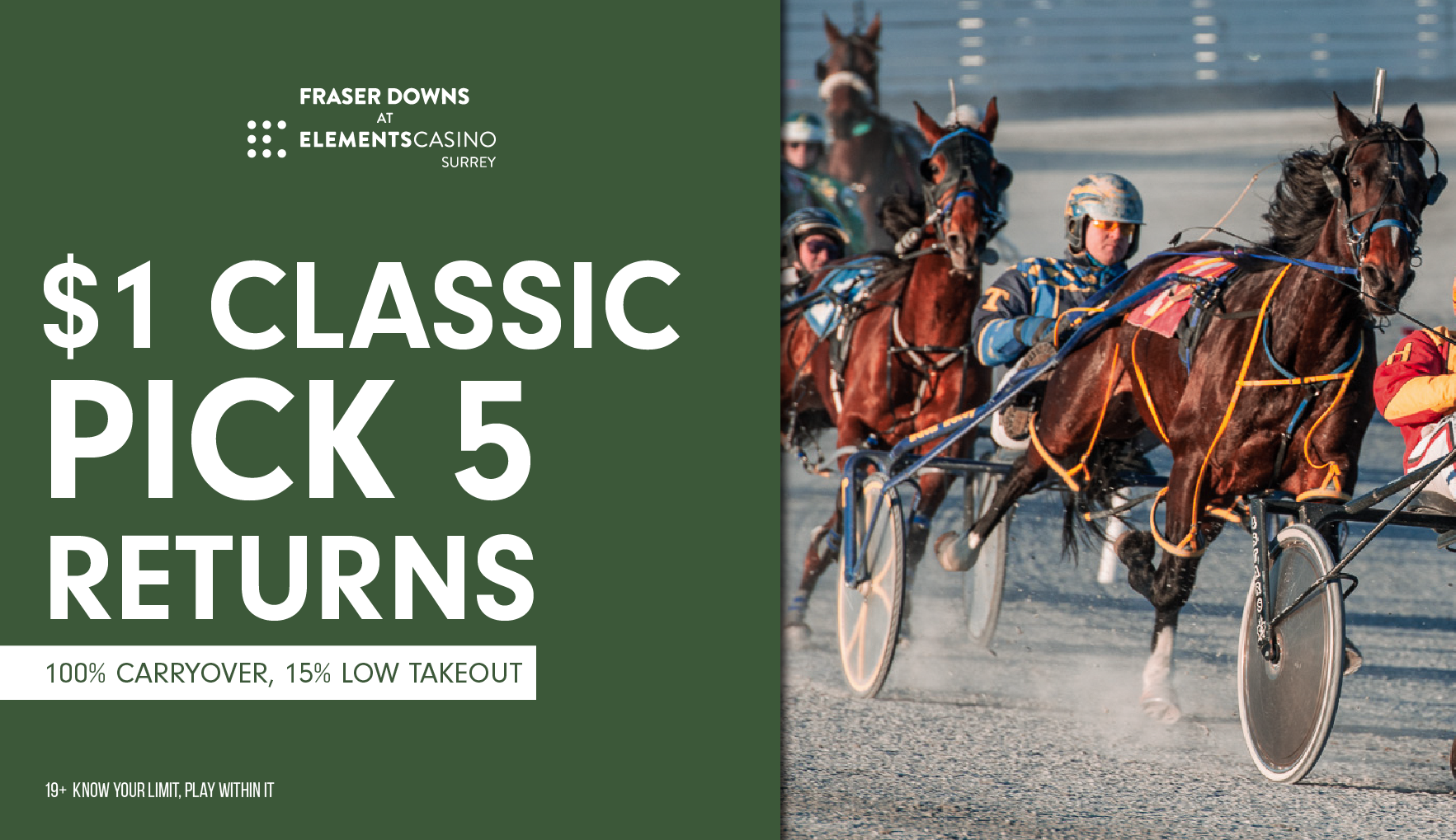 $1 Classic PICK 5 returns at Fraser Downs