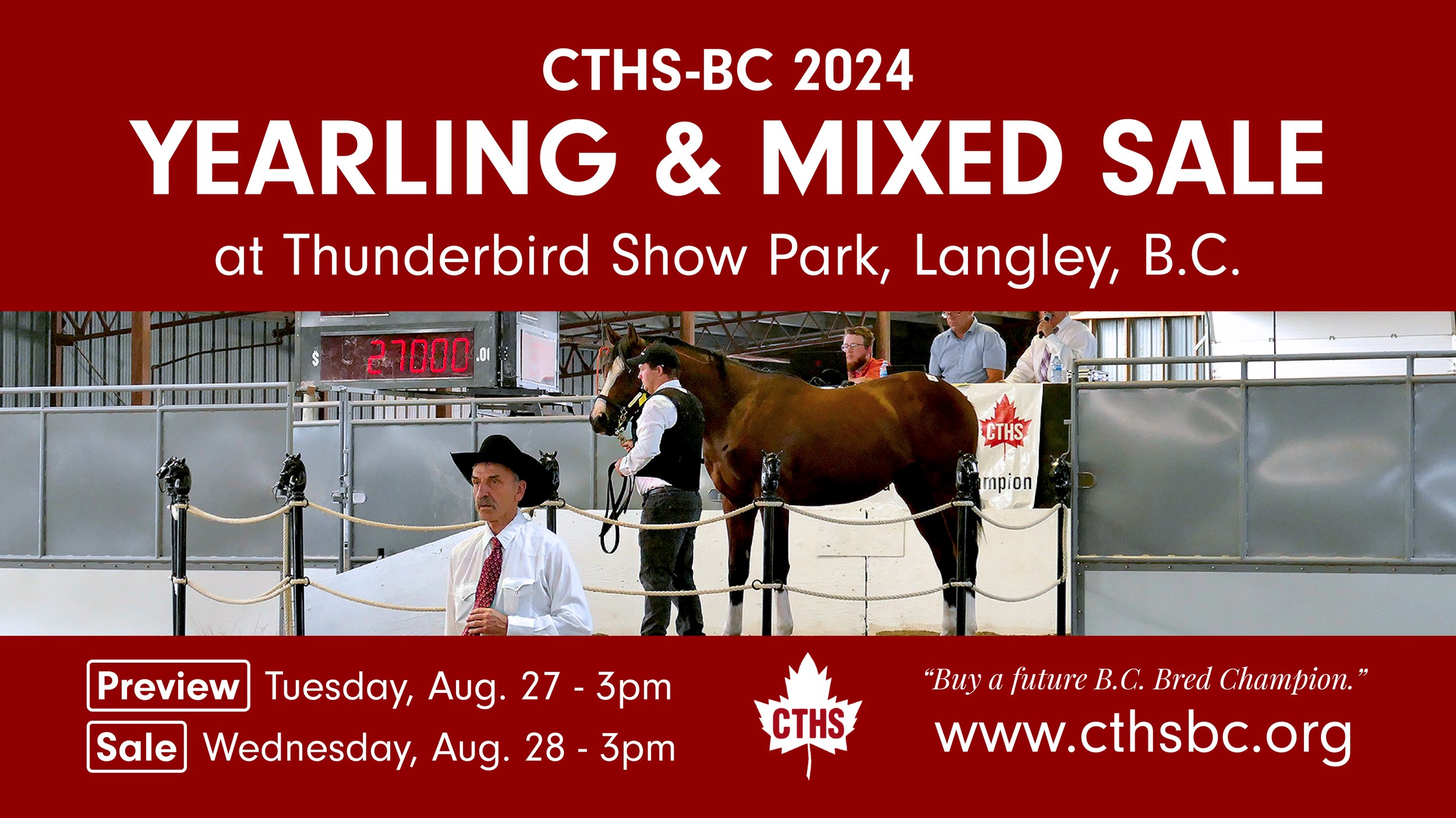 CTHS-BC 2024 Yearling &amp; Mixed Sale