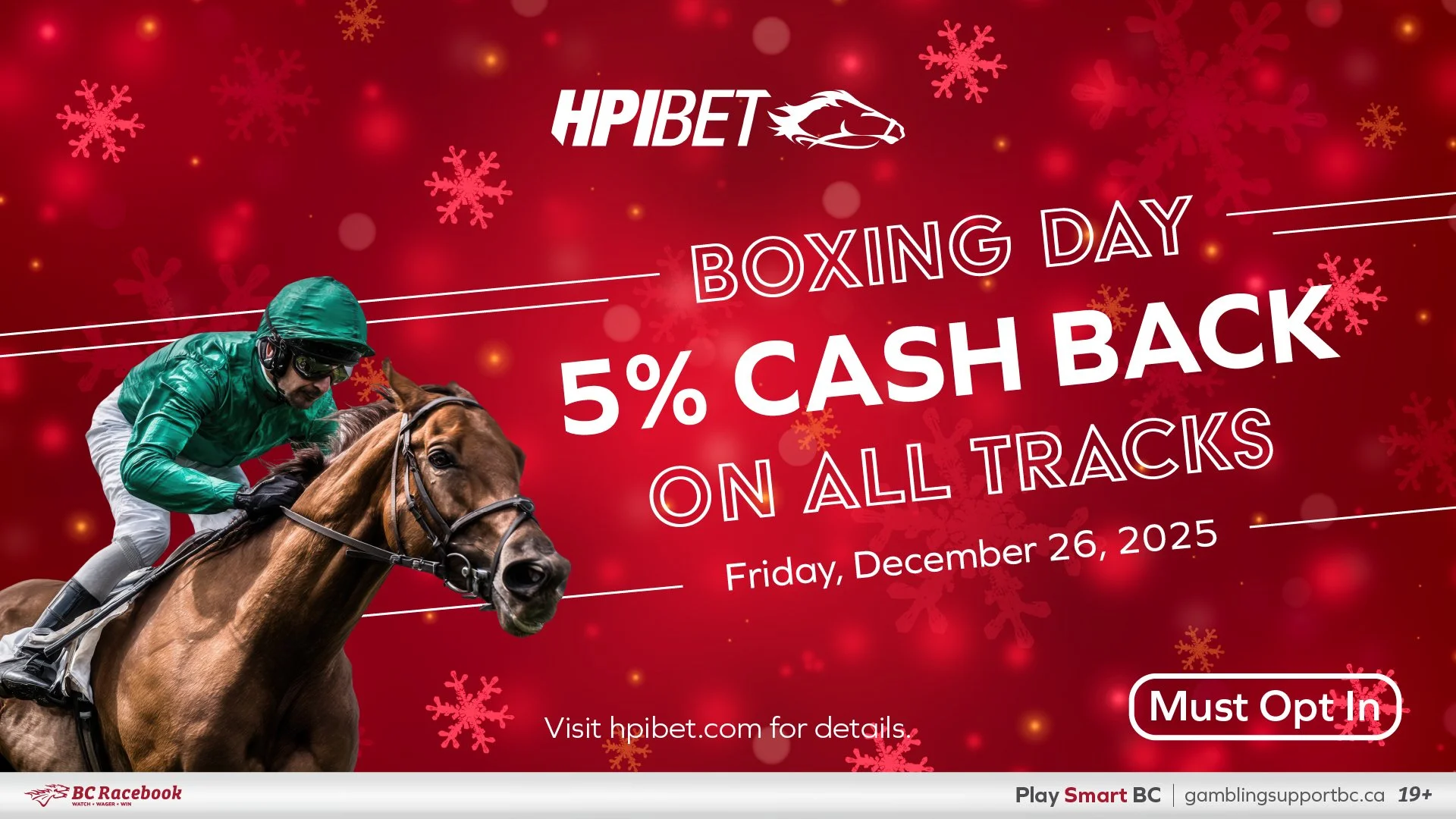 Boxing Day 5% Cash Back on All Tracks