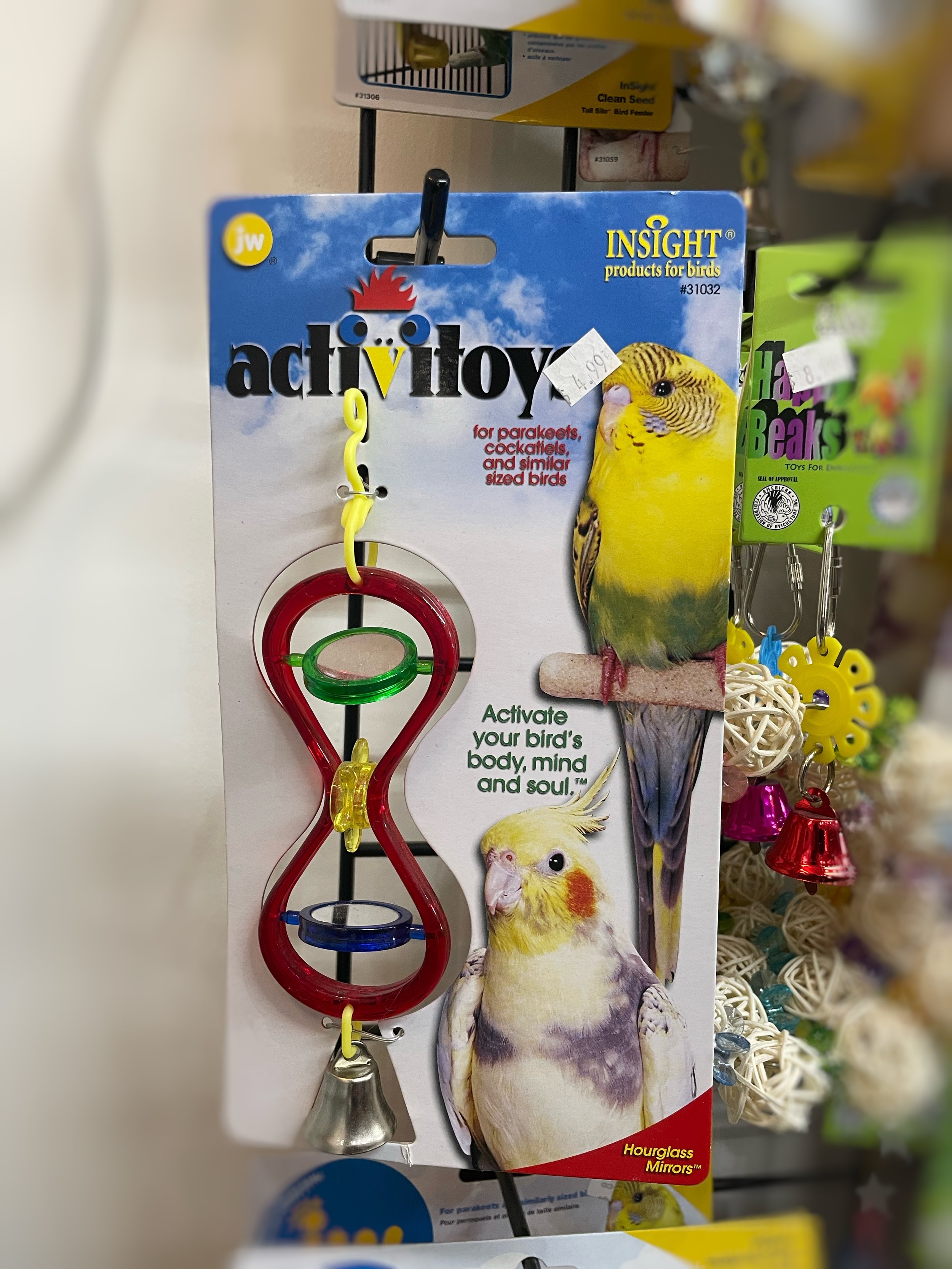 JW Insight Hour Glass Mirror Bird Toy — Natty Pet Shop