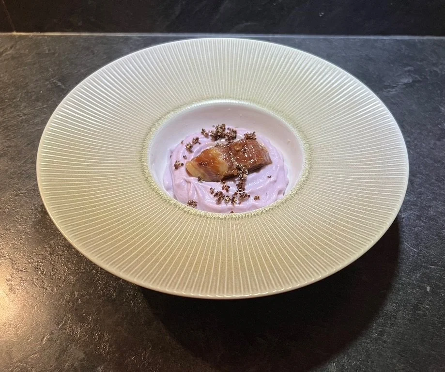 Joue de porc, siphon vitelotte-moutarde - Kei Kobayashi*** - 8/10