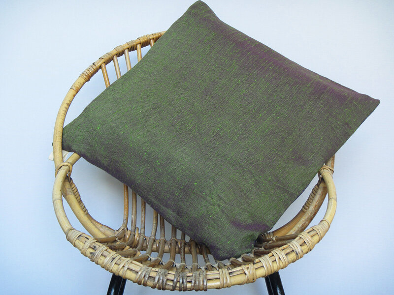 Atelier 2060 | Cushion Cover | Woody green with Lila Delight