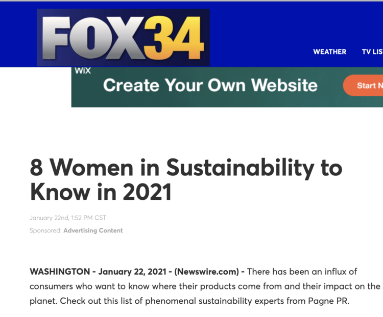  As well as the Yahoo! Finance feature, several other news outlets picked up the sustainability story Vicki was featured in. 
