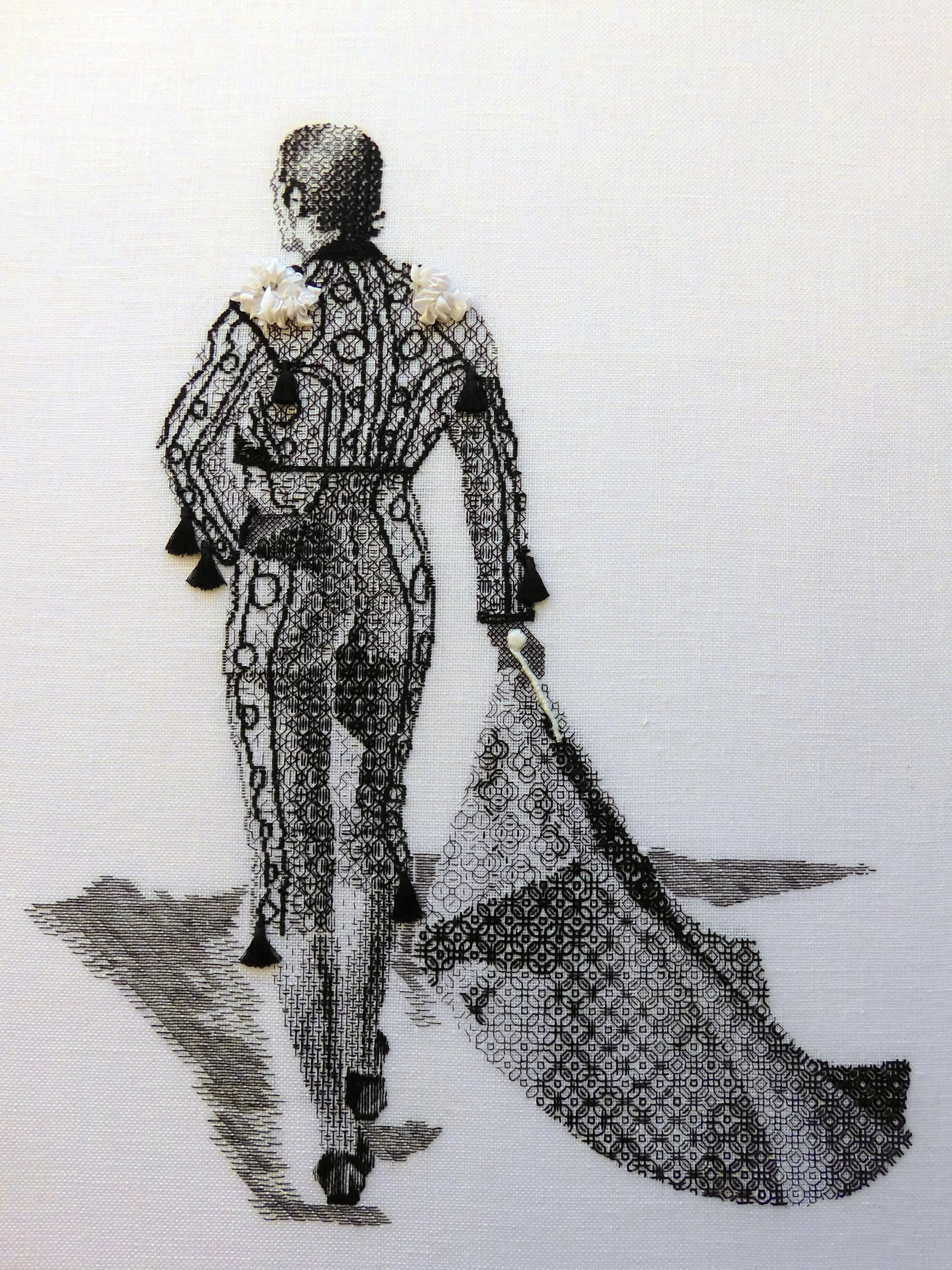 Claire Fitzgerald RSN Diploma Graduate - Blackwork Matador.JPG
