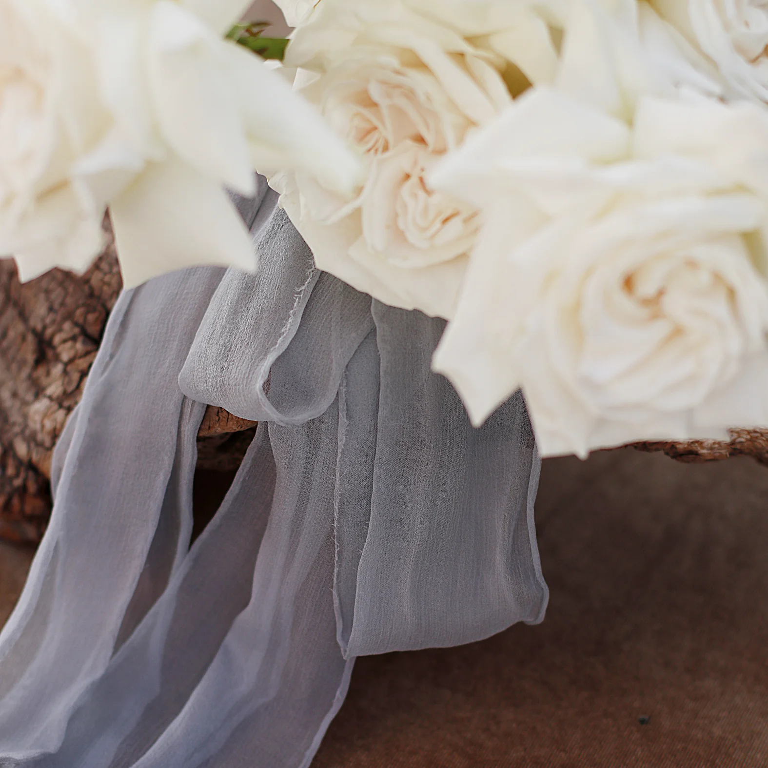 Blanca - Crinkle Mulberry Silk Ribbon