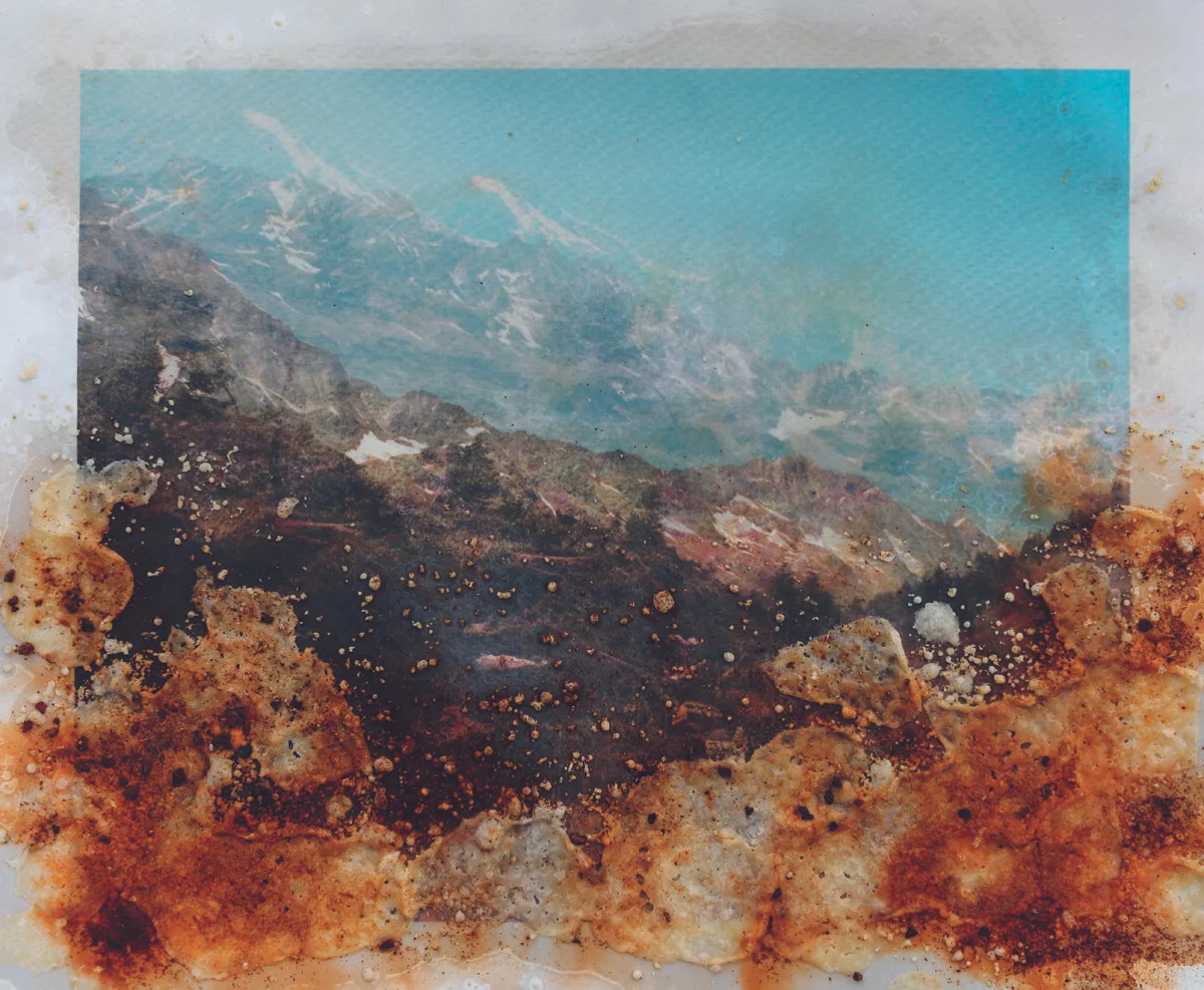  Arbeit für die Ausstellung Raclette   Palp Festival  2019  Bild mit Raclette Käse überbacken  Unikat  A3 