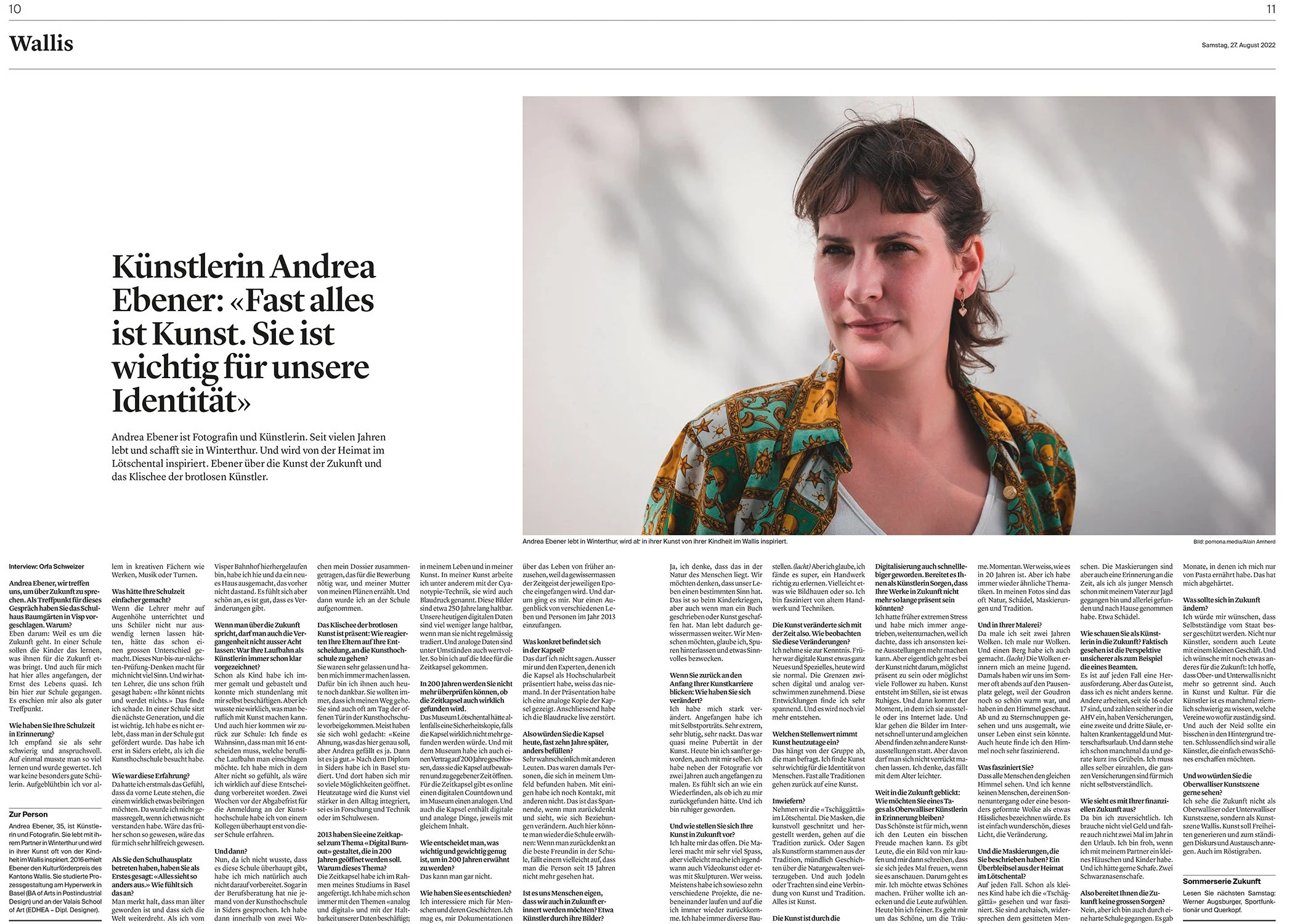 Interview im Walliser Bote