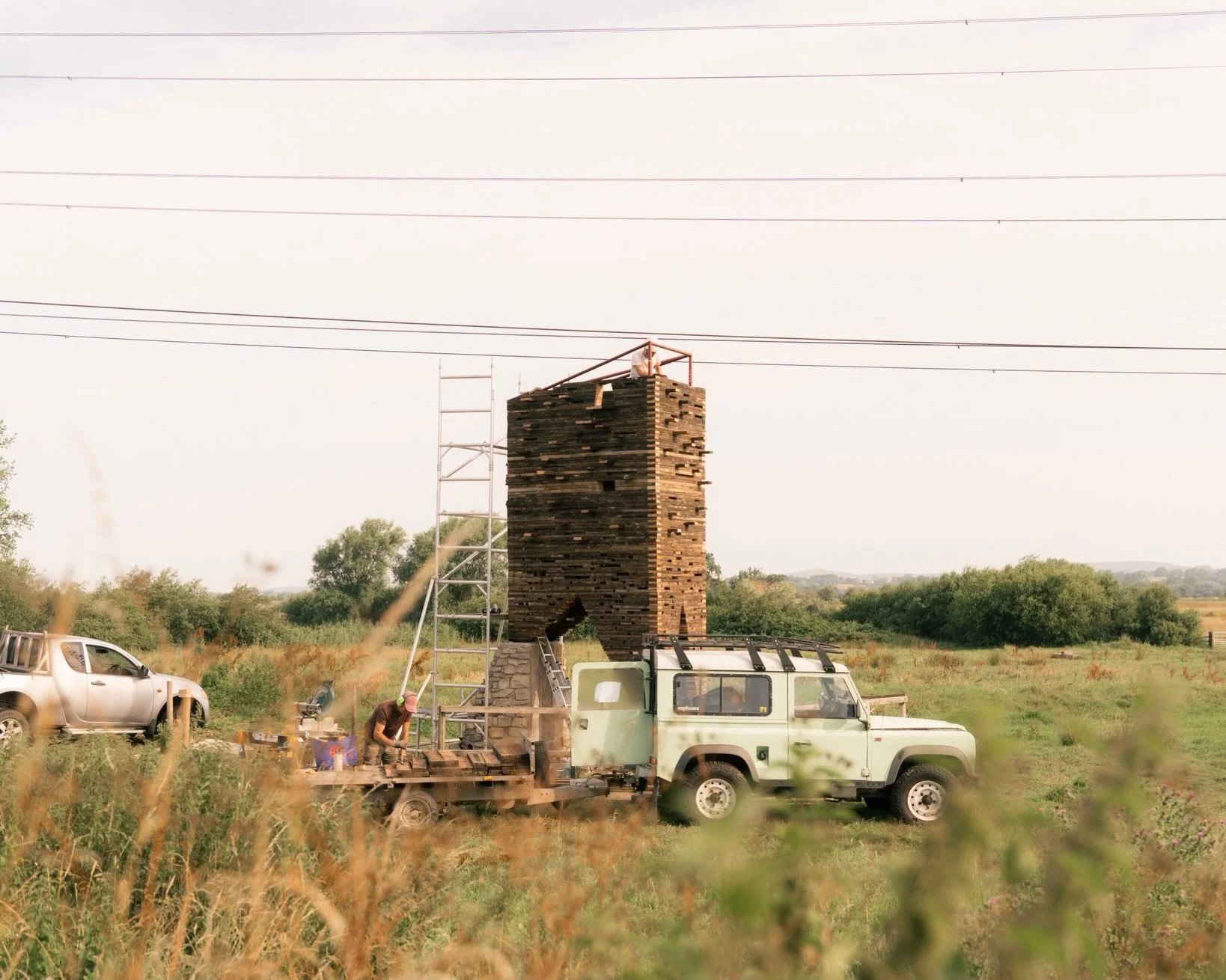 Another week of progress at Honeygar Farm on the wildlife Tower. We held our topping out ceremony on Friday. This week is roofing, cladding and installing the various wildlife boxes. Photos by @sbrayphoto