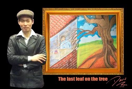 David Jason Lou, forfatteren bag The last leaf on the tree , har også lavet et maleri med samme titel.