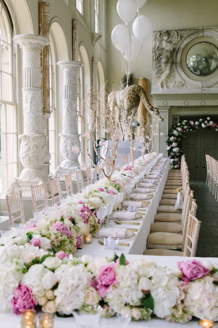 Pink and White Wedding Decor