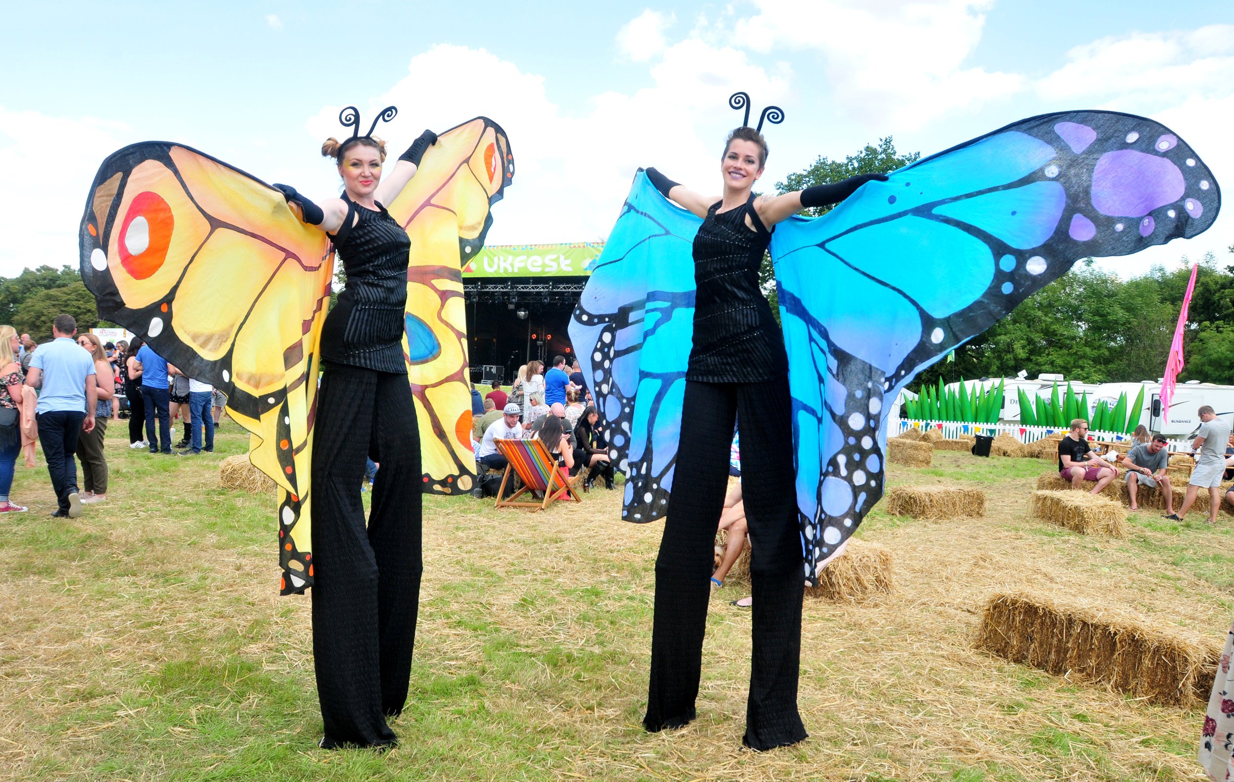 Stilt walkers party hire