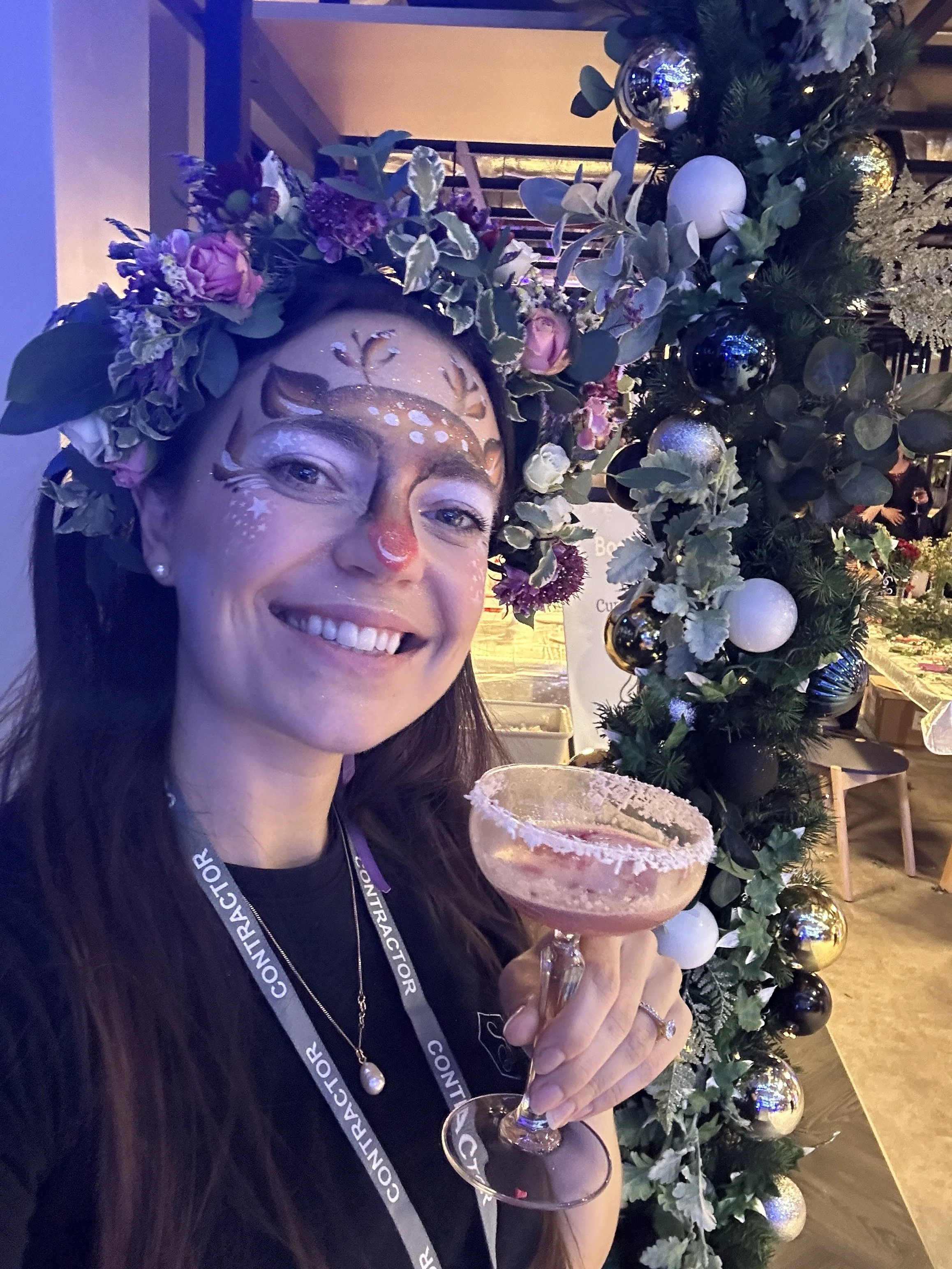 Flower crowns and face painting party