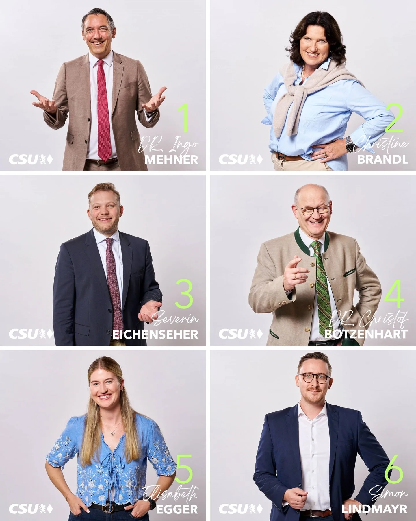 🔹Unsere Stadtratskandidaten!🔹
Listenpl&auml;tze 01-06:

1. Dr. Ingo Mehner
2. Tine Brandl
3. Severin Eichenseher
4. Christof Botzenhart
5. Elisabeth Egger
6. Simon Lindmayr

#kommunalwahl2026 #gemeinsamtoelzgestalten #teamtoelz